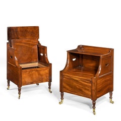 Pair of William IV Mahogany Bedside Cupboards by Gillows