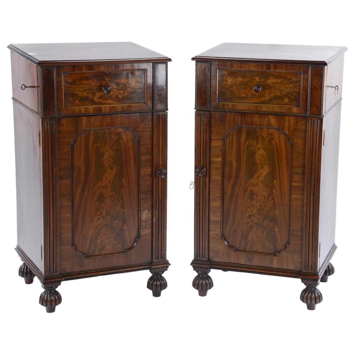 Pair of William IV Mahogany Pedestal Cupboards in the Manner of Gillows