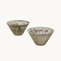 Ein Paar Willy Guhl Pflanzgefäße, Schweiz 60er Jahre.