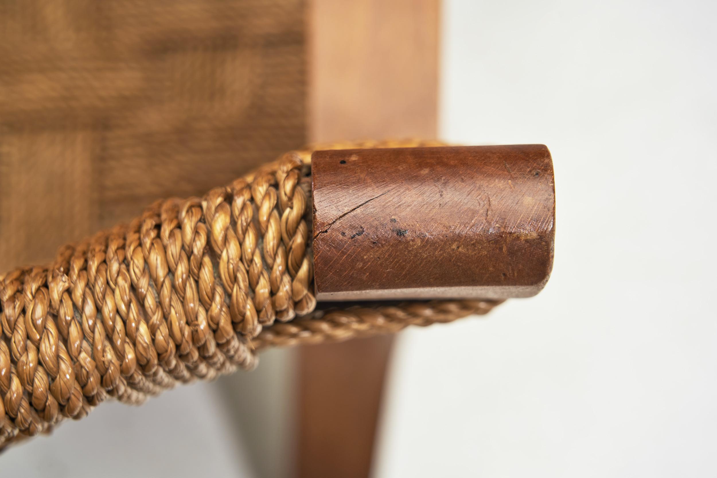 Paire de fauteuils en bois et rotin, Italie, milieu du 20e siècle en vente 1