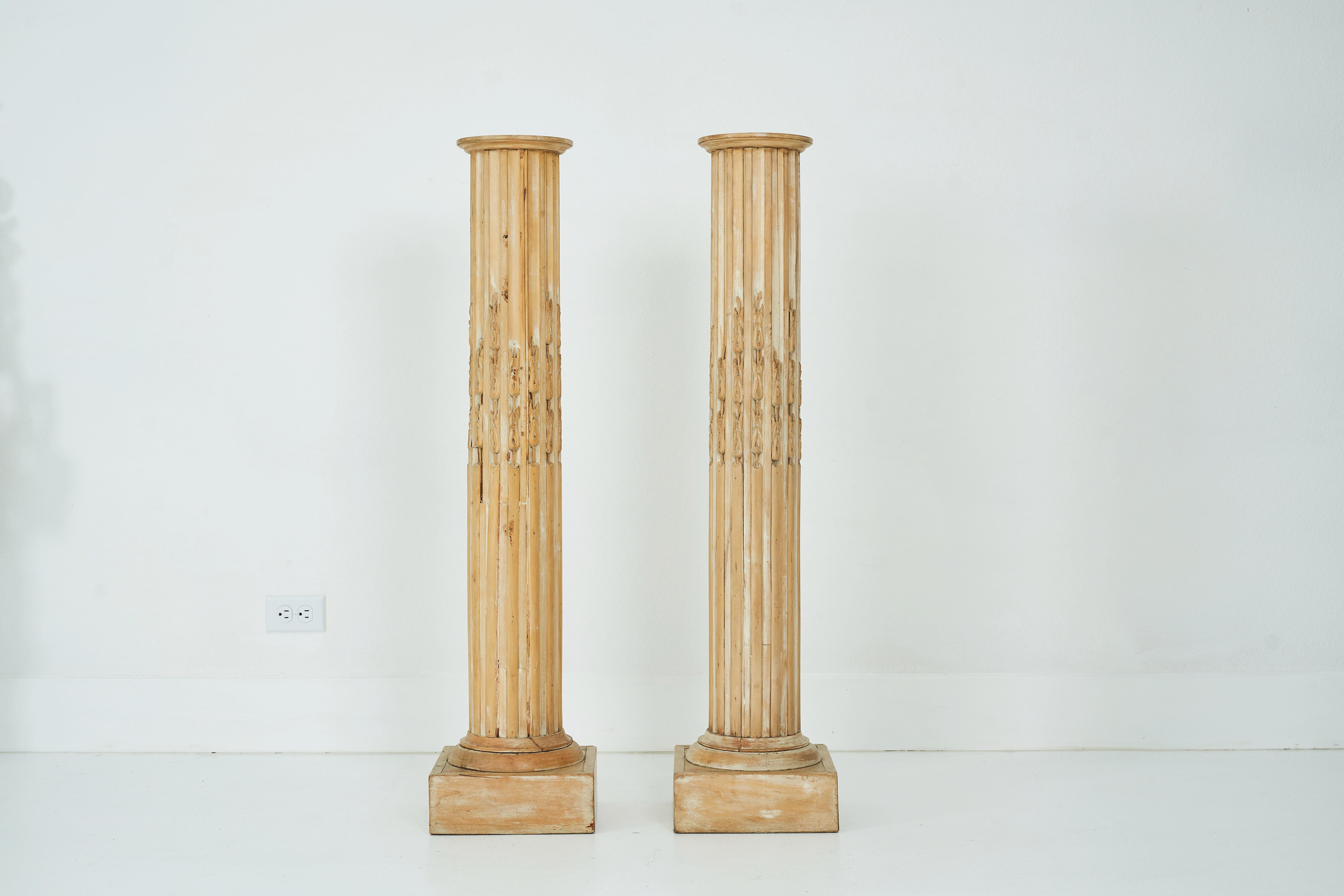 Gréco-romain Paire de colonnes en bois, William Haines en vente
