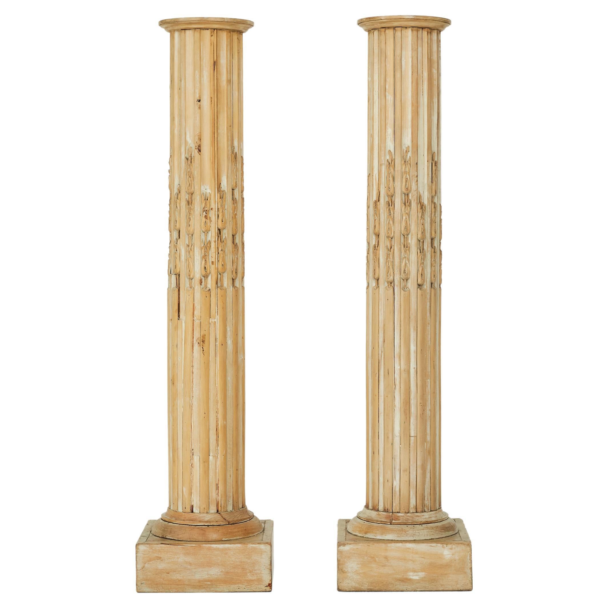 Paire de colonnes en bois, William Haines