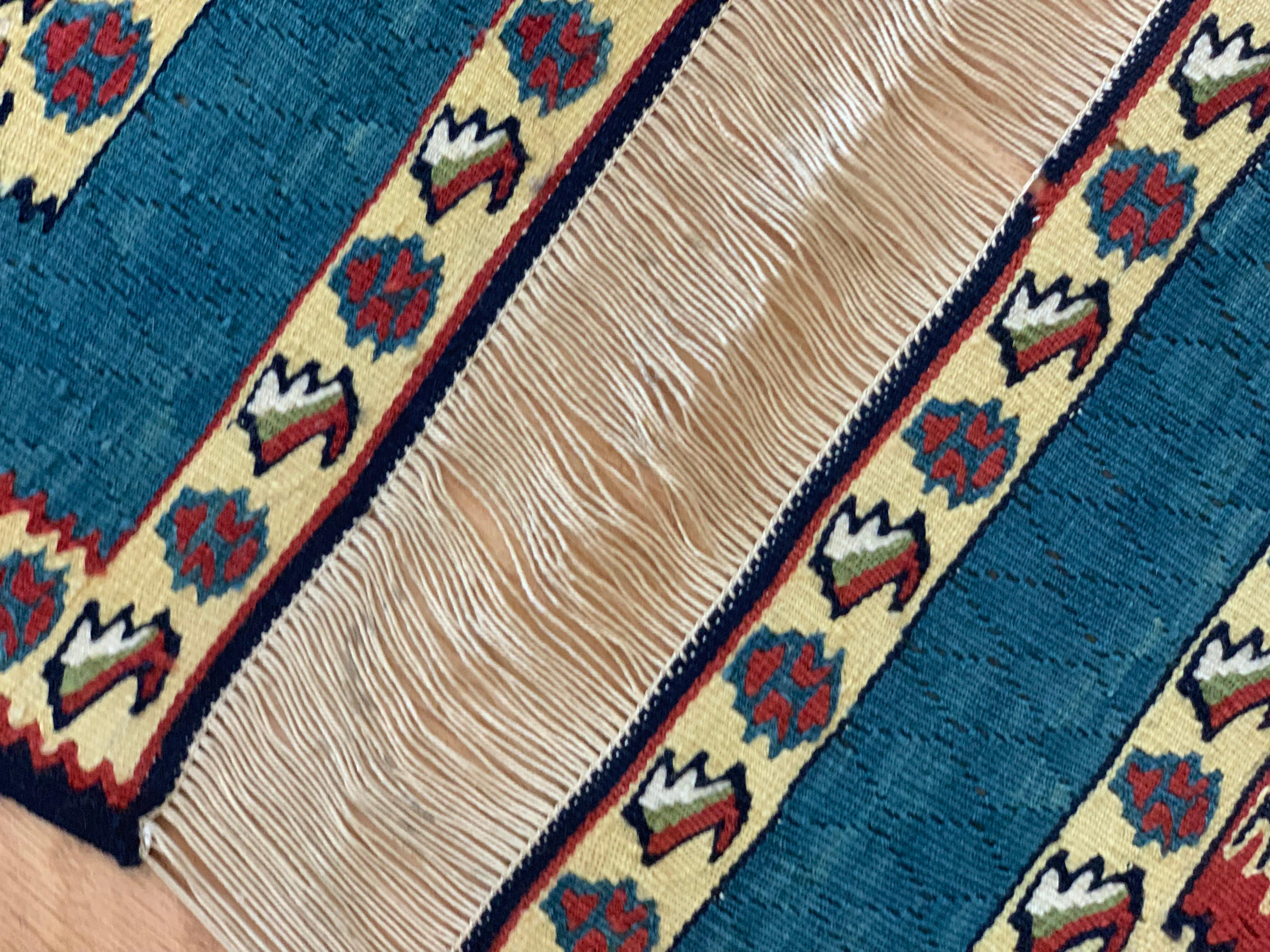 Paire de tapis de table Kilims Kurdish en laine et soie tissés à la main à plat, fabriqués à la main Neuf - En vente à Hampshire, GB
