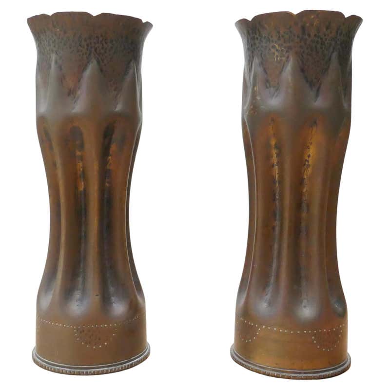 Shell Casing Cross French Pair World War i Brass Thistle and Cross of Lorraine Shells ...