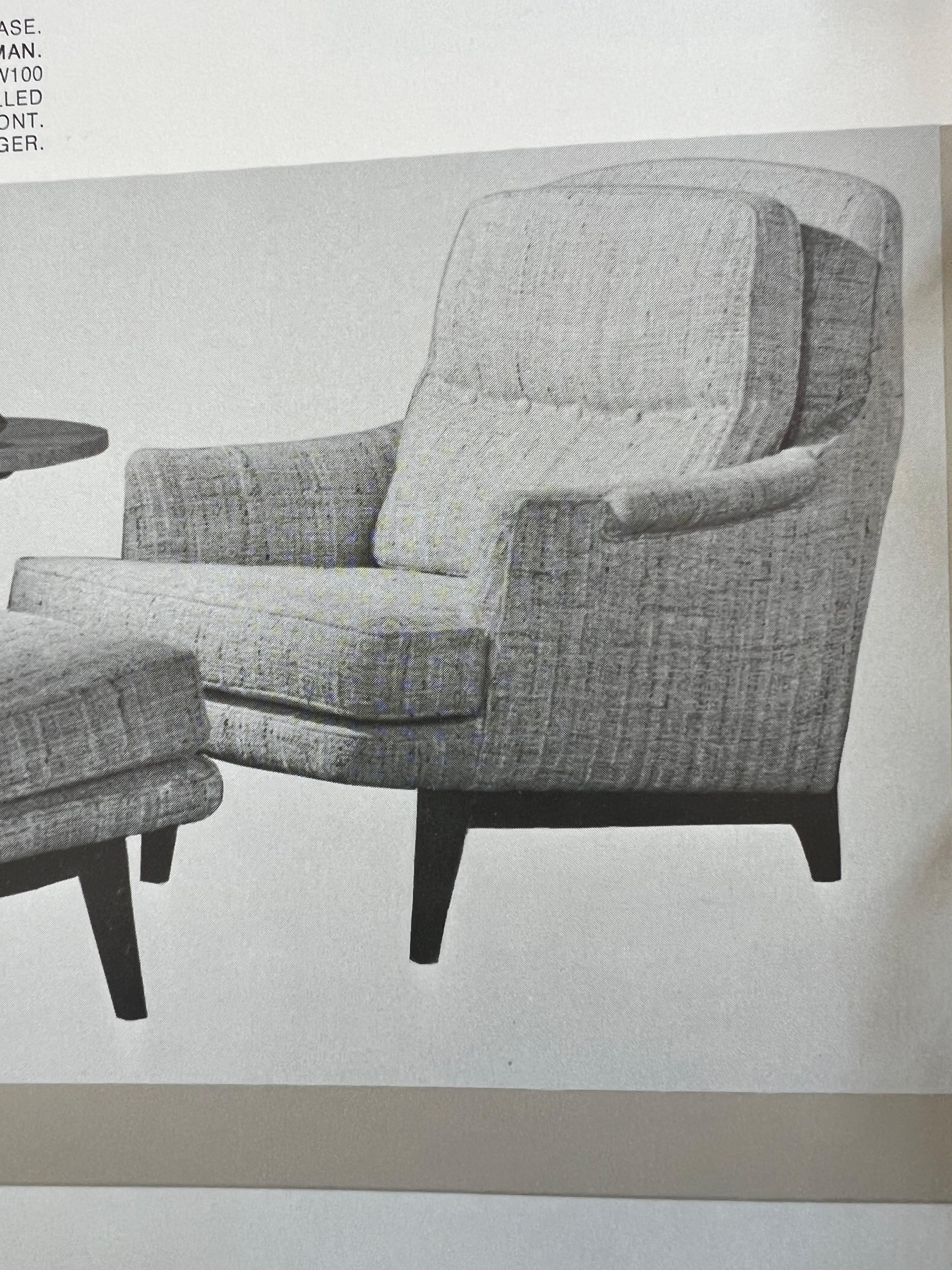 A Pair Of Wormley Dunbar Chairs From The Janus Collection Ca' 1960's For Sale 7