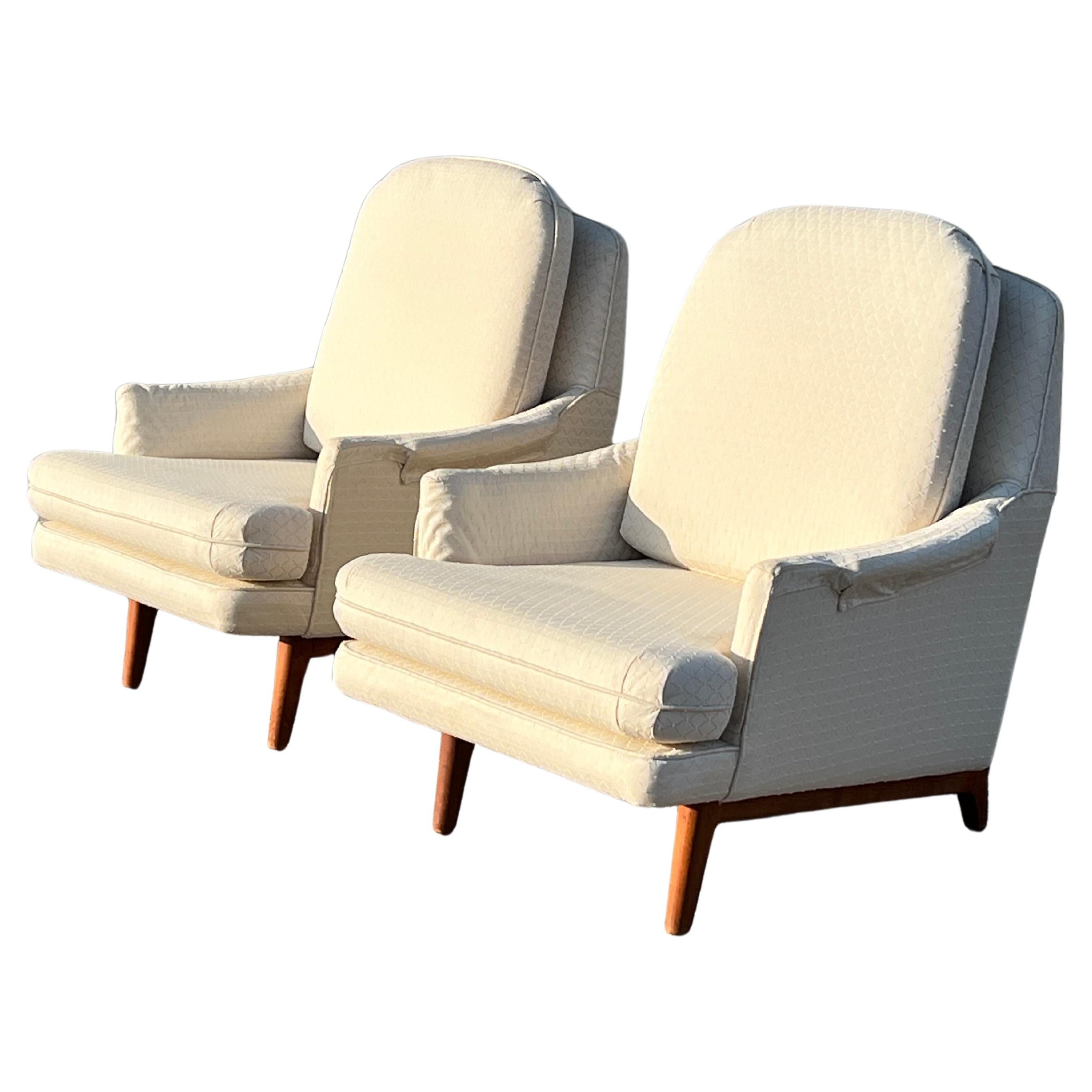 A Pair Of Wormley Dunbar Chairs From The Janus Collection Ca' 1960's For Sale
