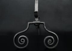 Pair of Wrought Iron Andirons