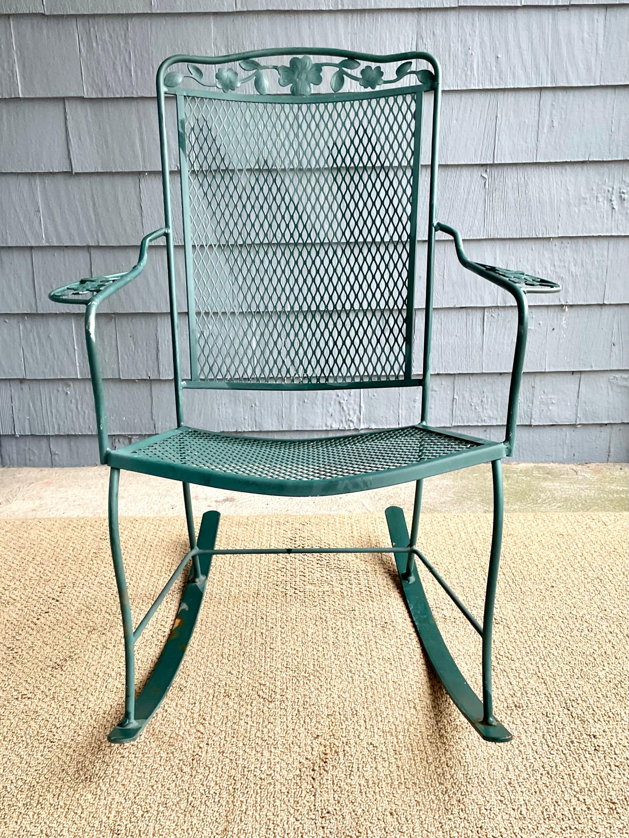 Pair of Wrought Iron Patio Chairs For Sale 6