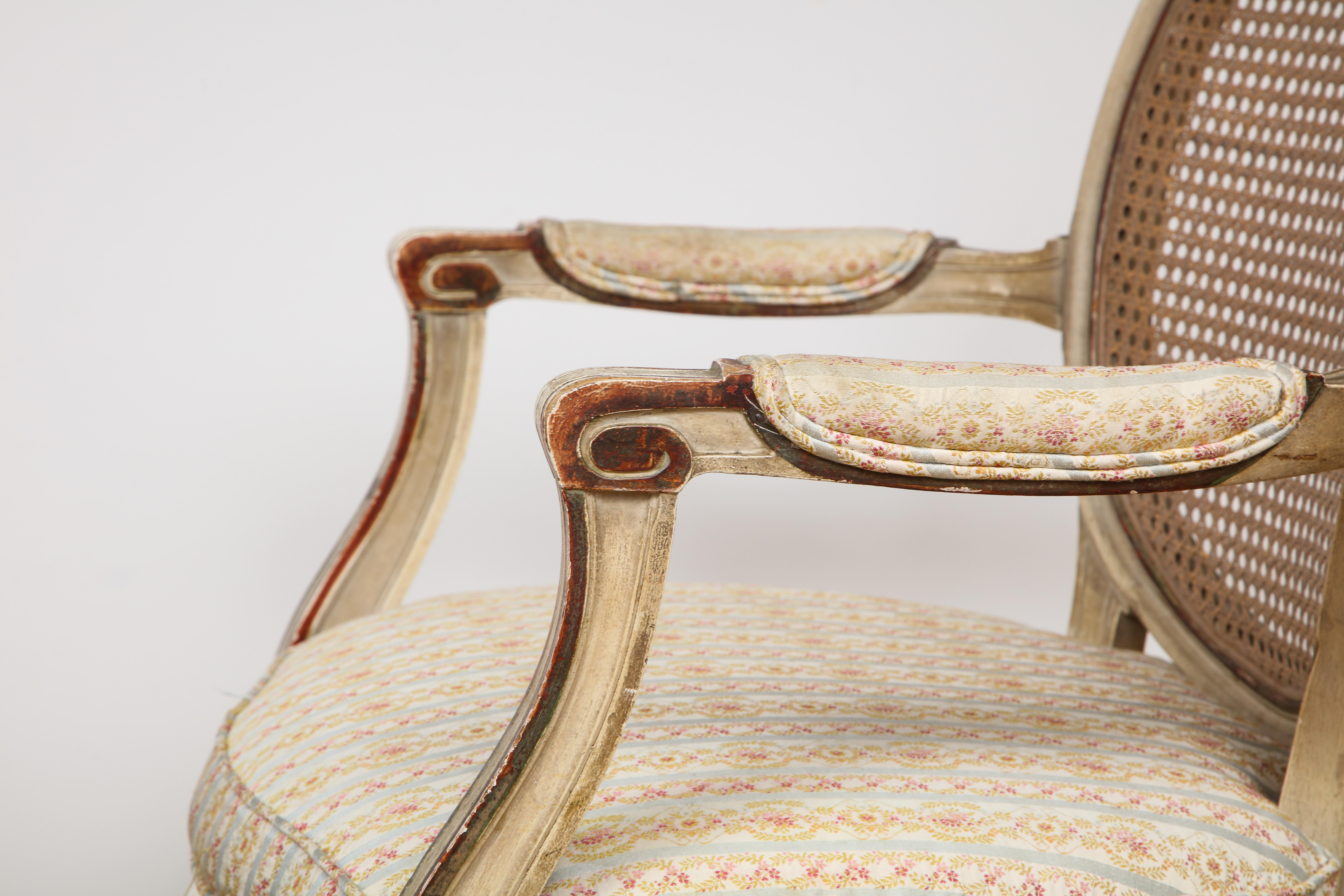 Wood A Pair of XVI Arm Chairs For Sale