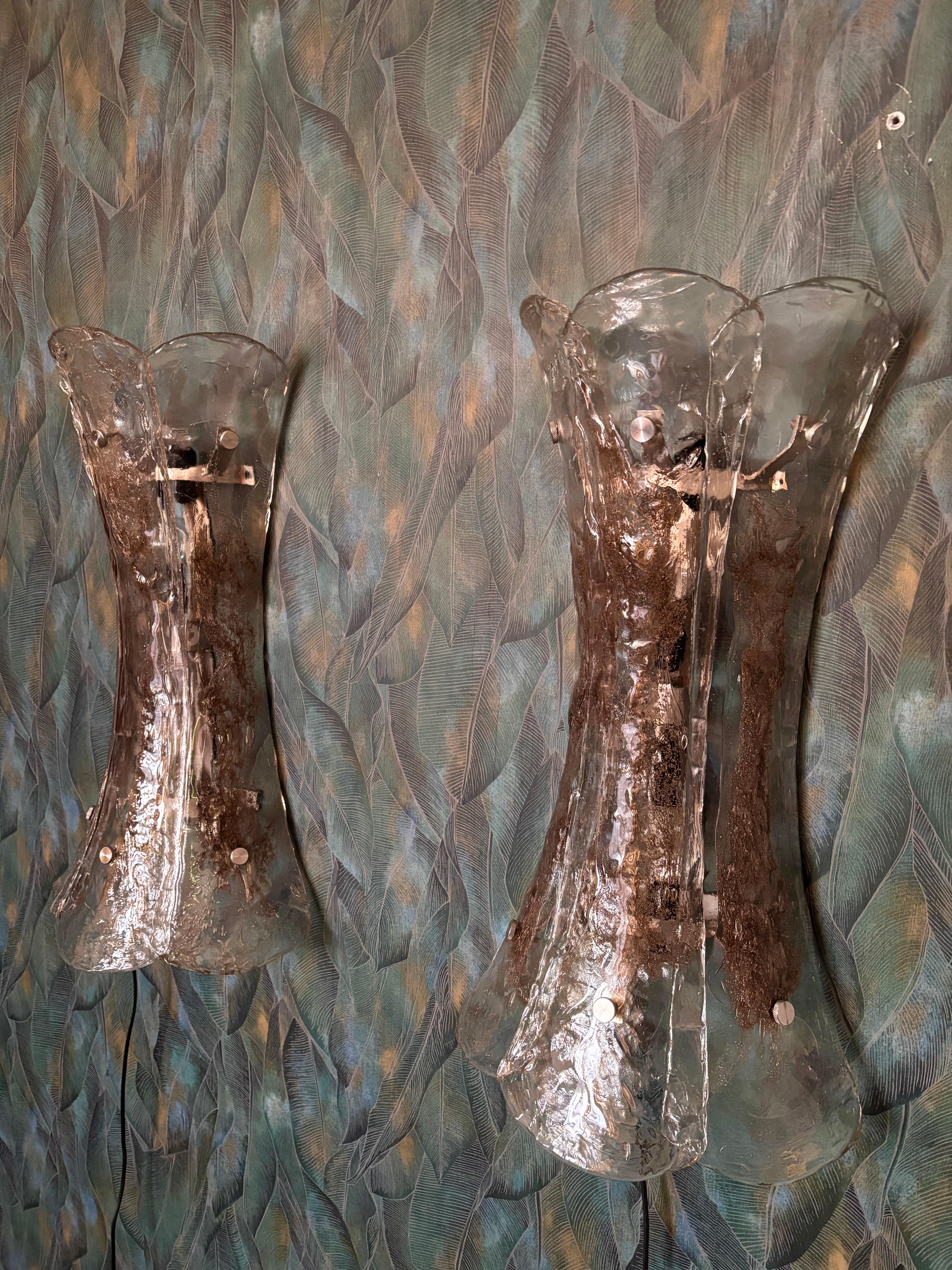 Un par de apliques XXL de Murano de Carlo Nason para Mazzega en venta 4