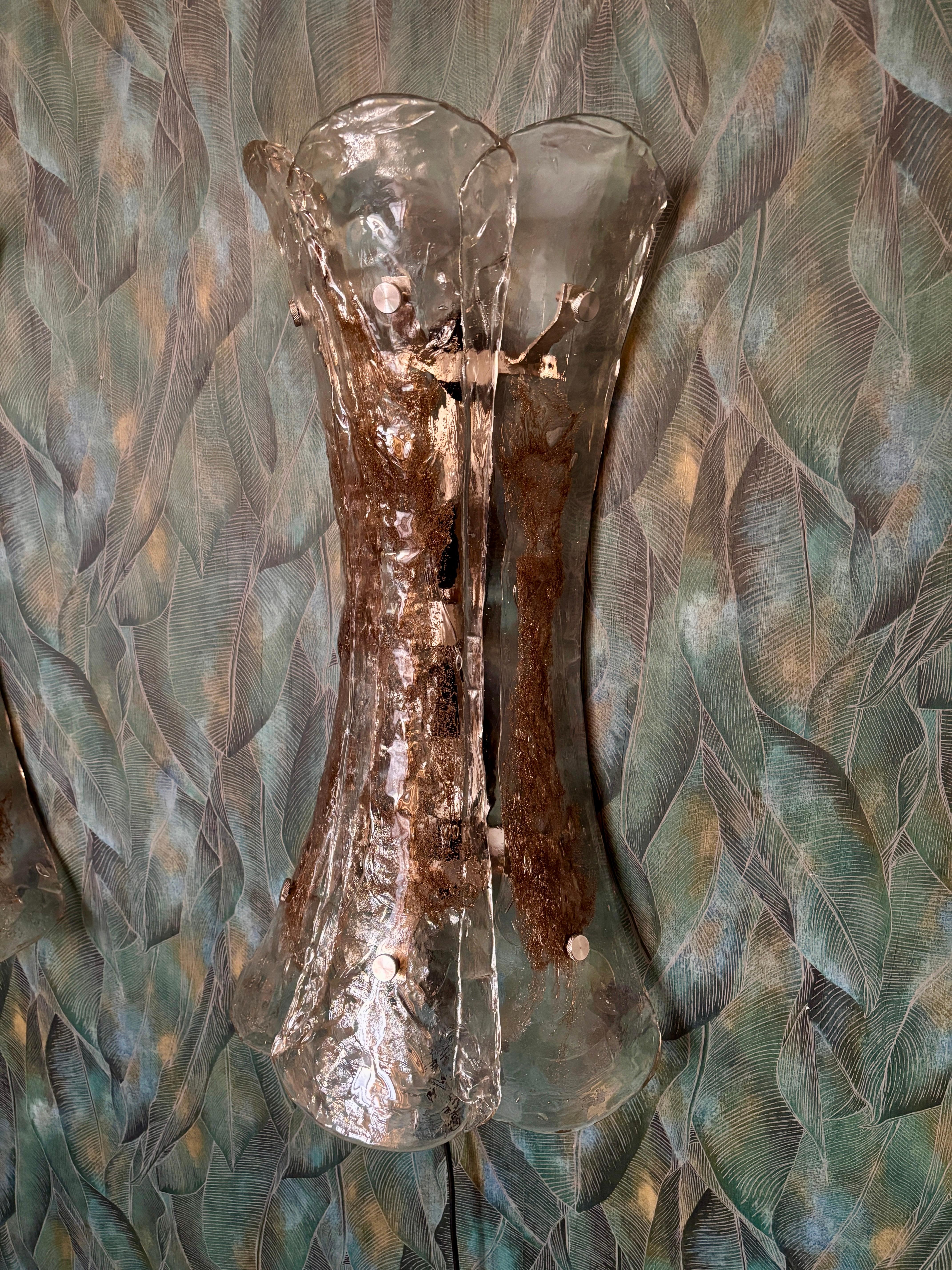 Un par de apliques XXL de Murano de Carlo Nason para Mazzega en venta 5