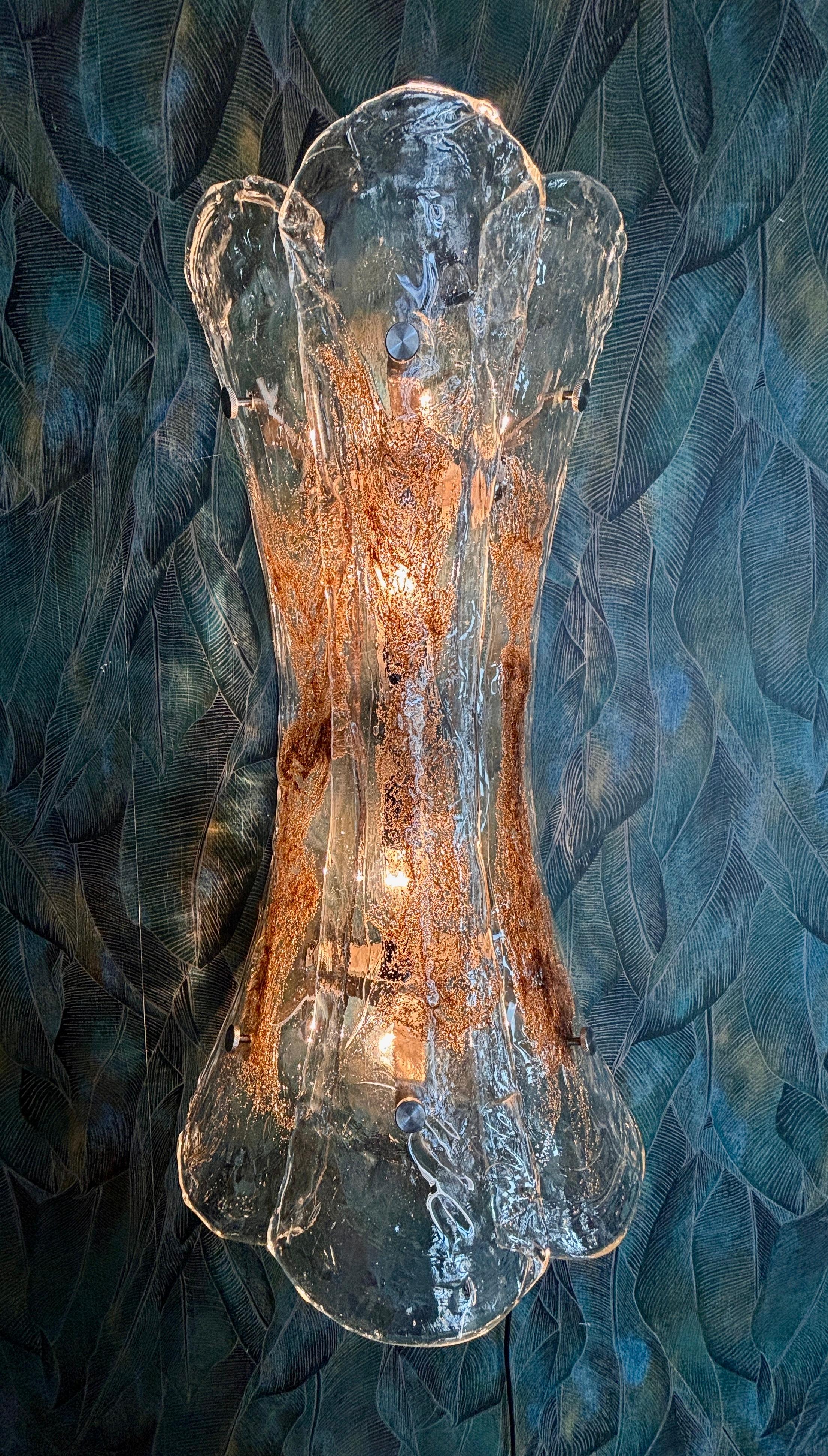 Un par de apliques XXL de Murano de Carlo Nason para Mazzega en venta 8