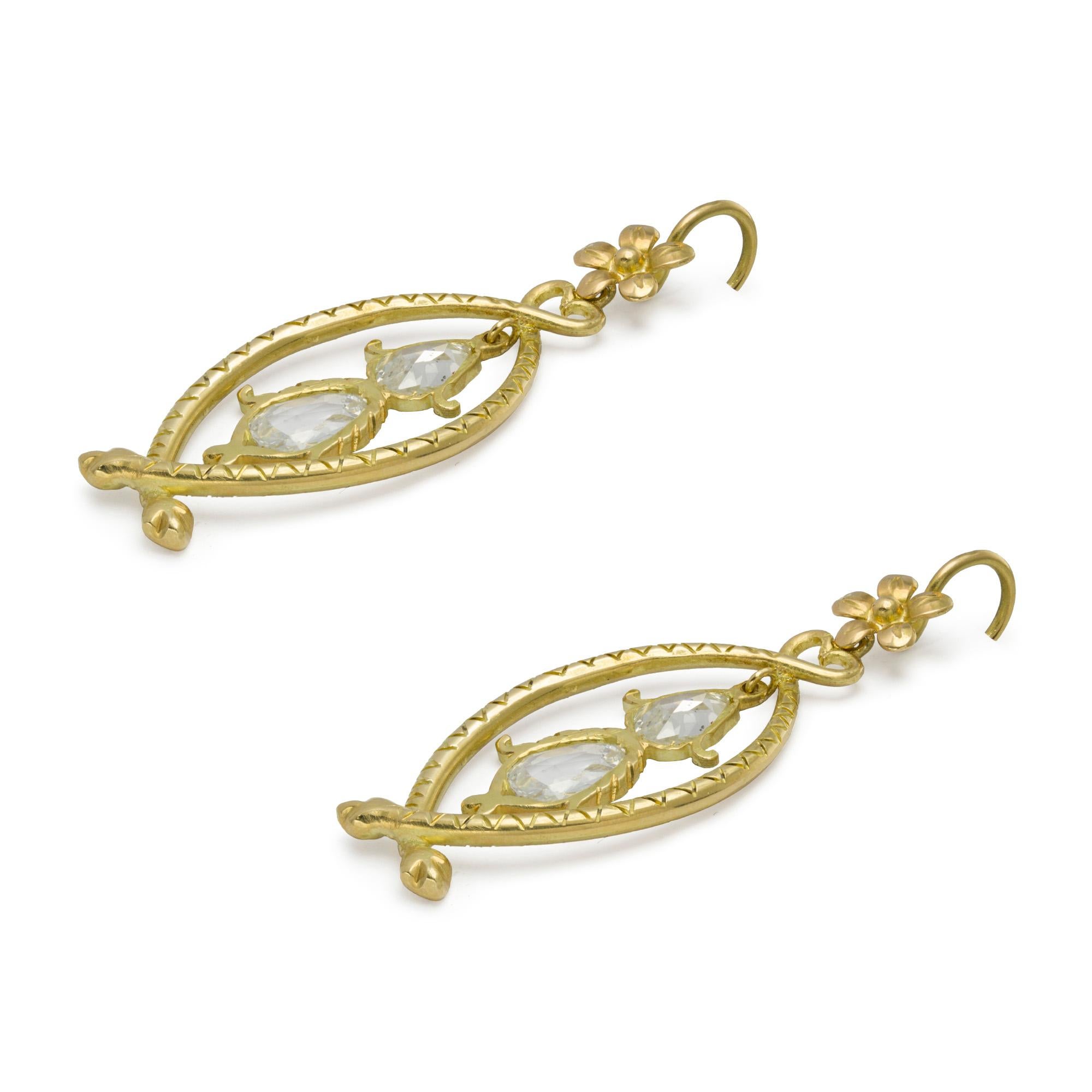 A Pair Of Yellow Gold And Diamond-set Serpent Earrings In New Condition For Sale In London, GB
