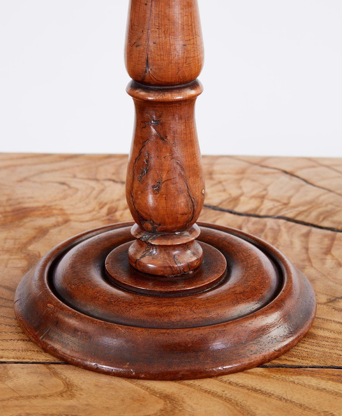 A Pair of Yew Wood Stands For Sale 4