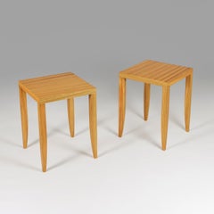 Ein Paar Beistelltische aus Zebrano-Holz