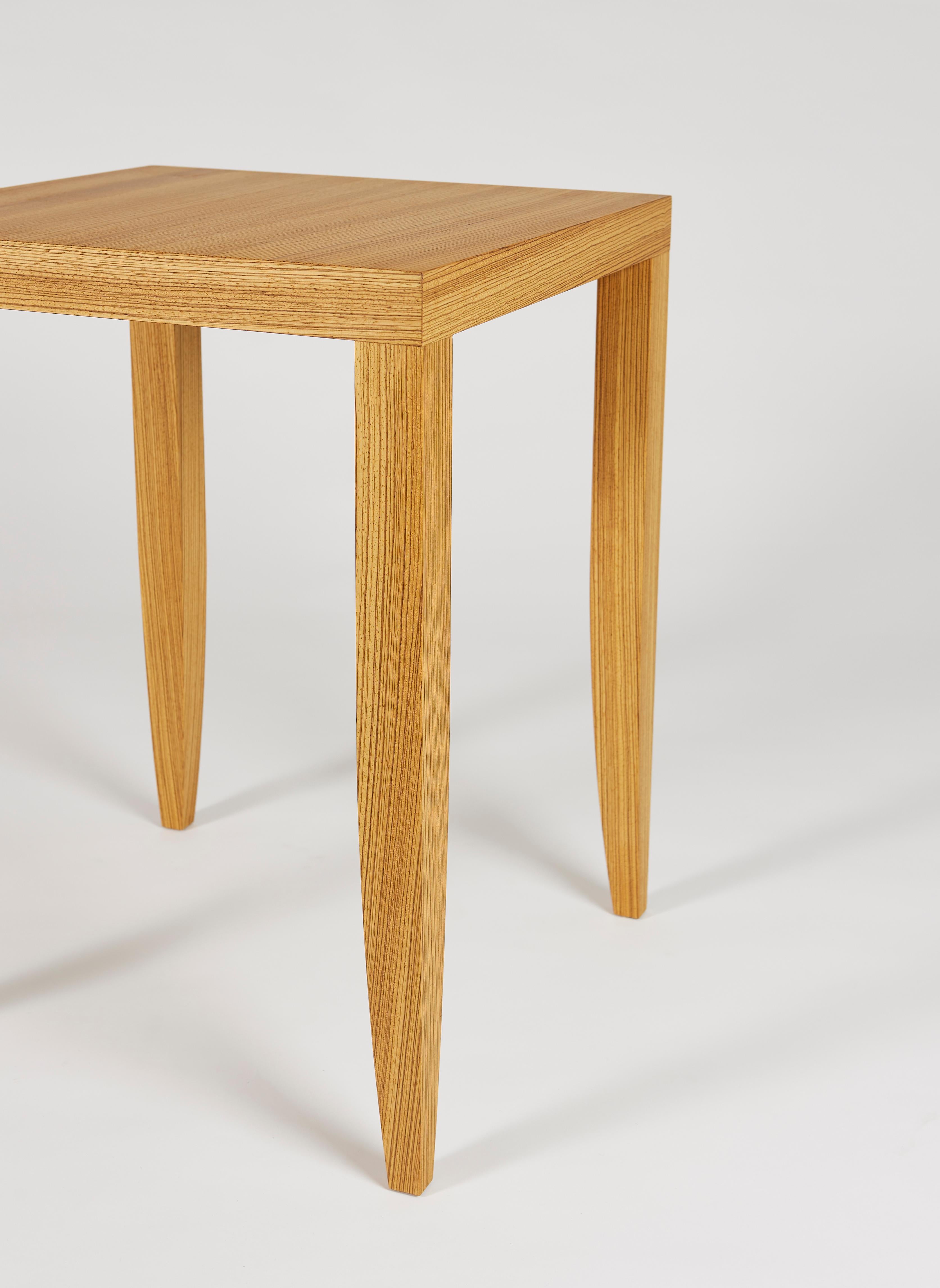 Contemporary A pair of Zebrano wood occasional tables  For Sale