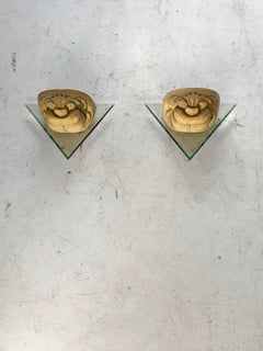 A Pair of SURREALISTIC ZOOMORPHIC Sculptural WALL APPLIQUES, France, 1970-1980