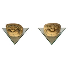 A Pair of SURREALISTIC ZOOMORPHIC Sculptural WALL APPLIQUES, France, 1970-1980