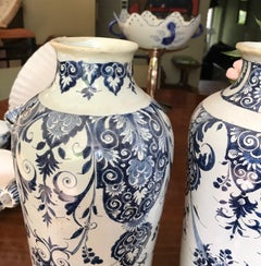Pair off Delft Vases, Late 18th Century