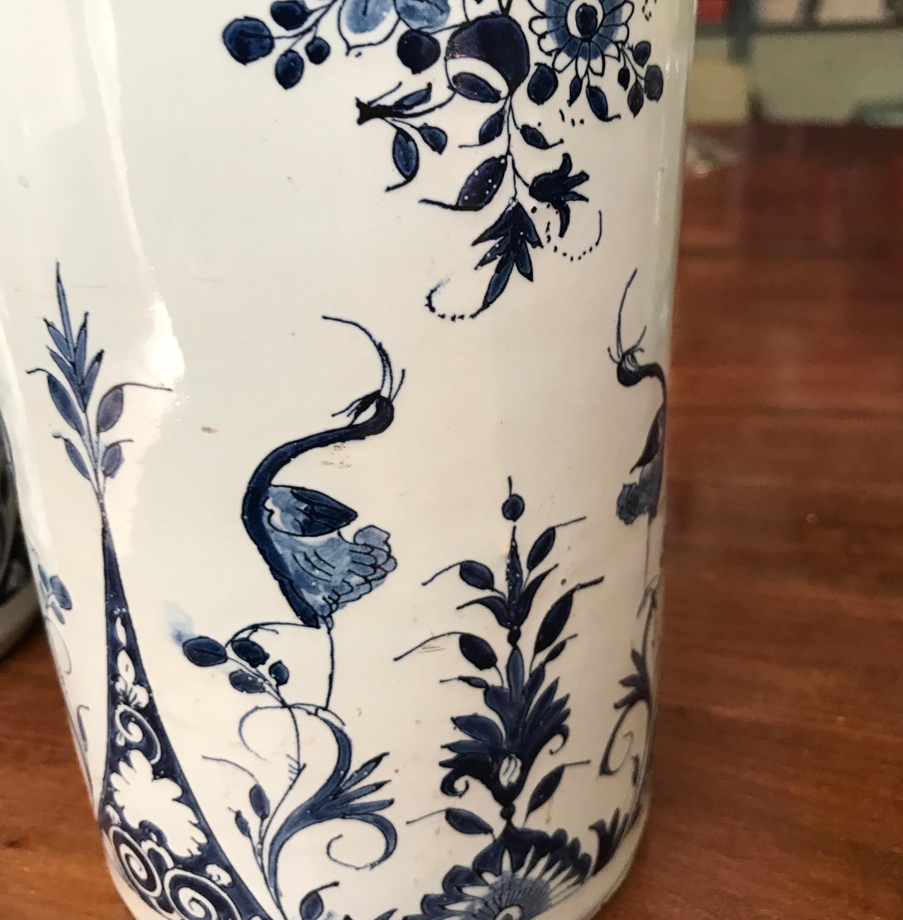 Pair off Delft Vases, Late 18th Century For Sale 1