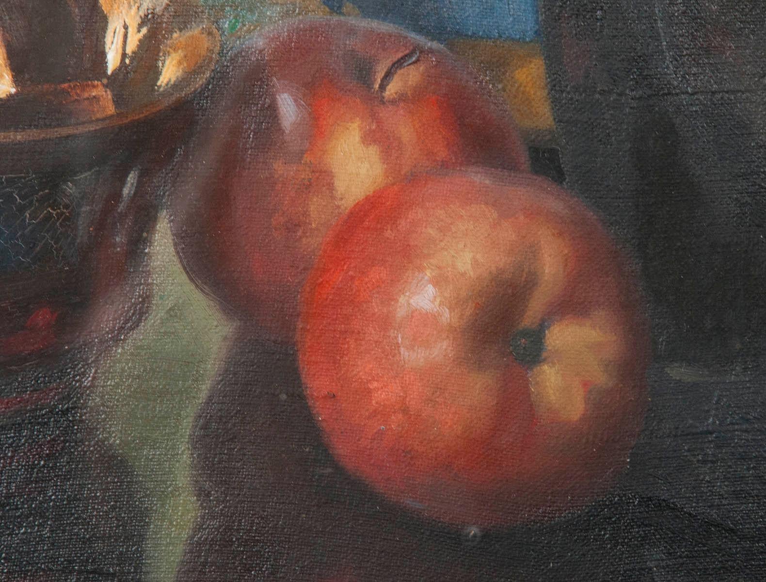 Pair of Oil Paintings, Still Life with Fruit by Eddy Passauro, Dated 1932 For Sale 2