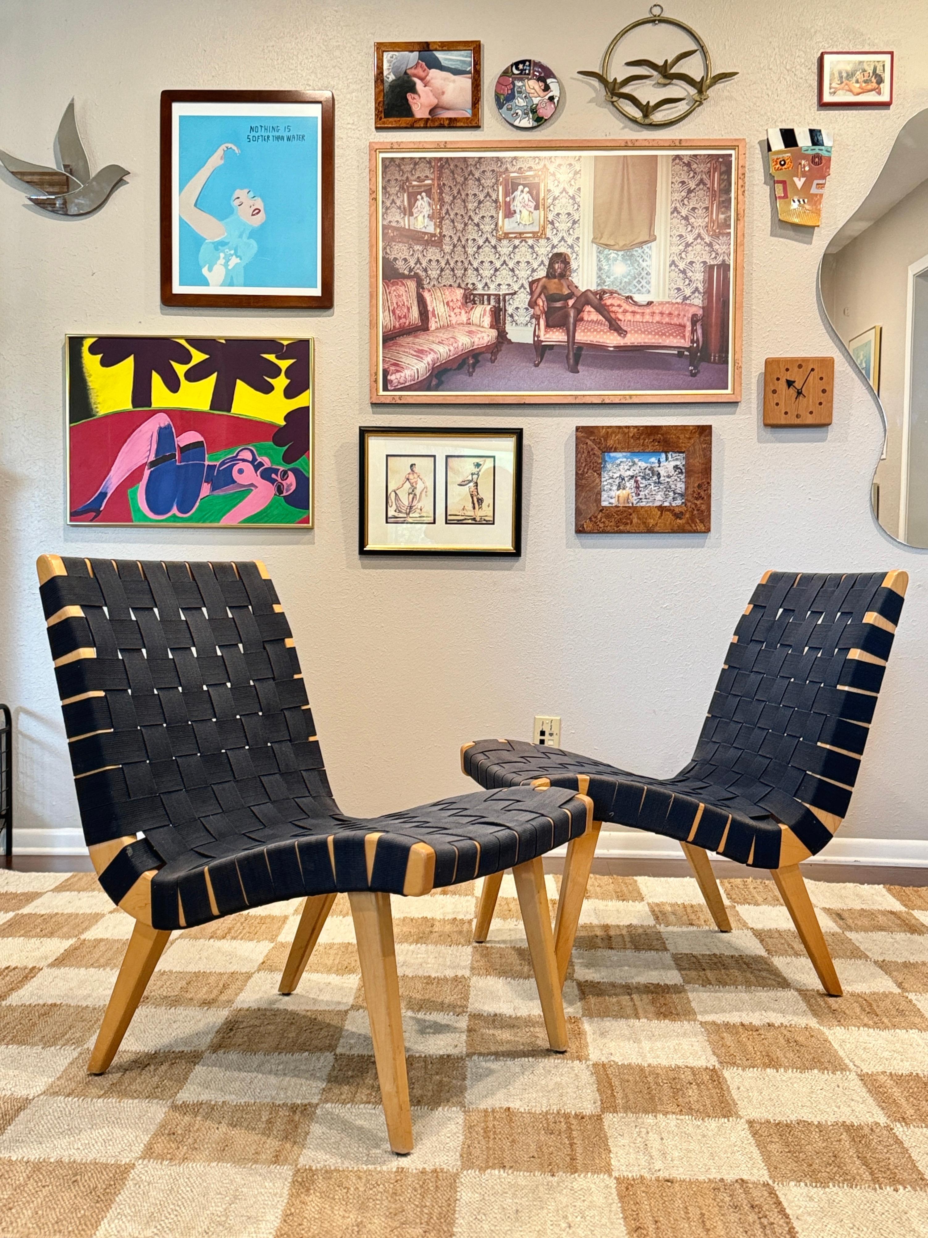 Une paire de chaises longues modèle 654 de Jens Risom, conçues dans les années 1940 pour Knoll en vente 4