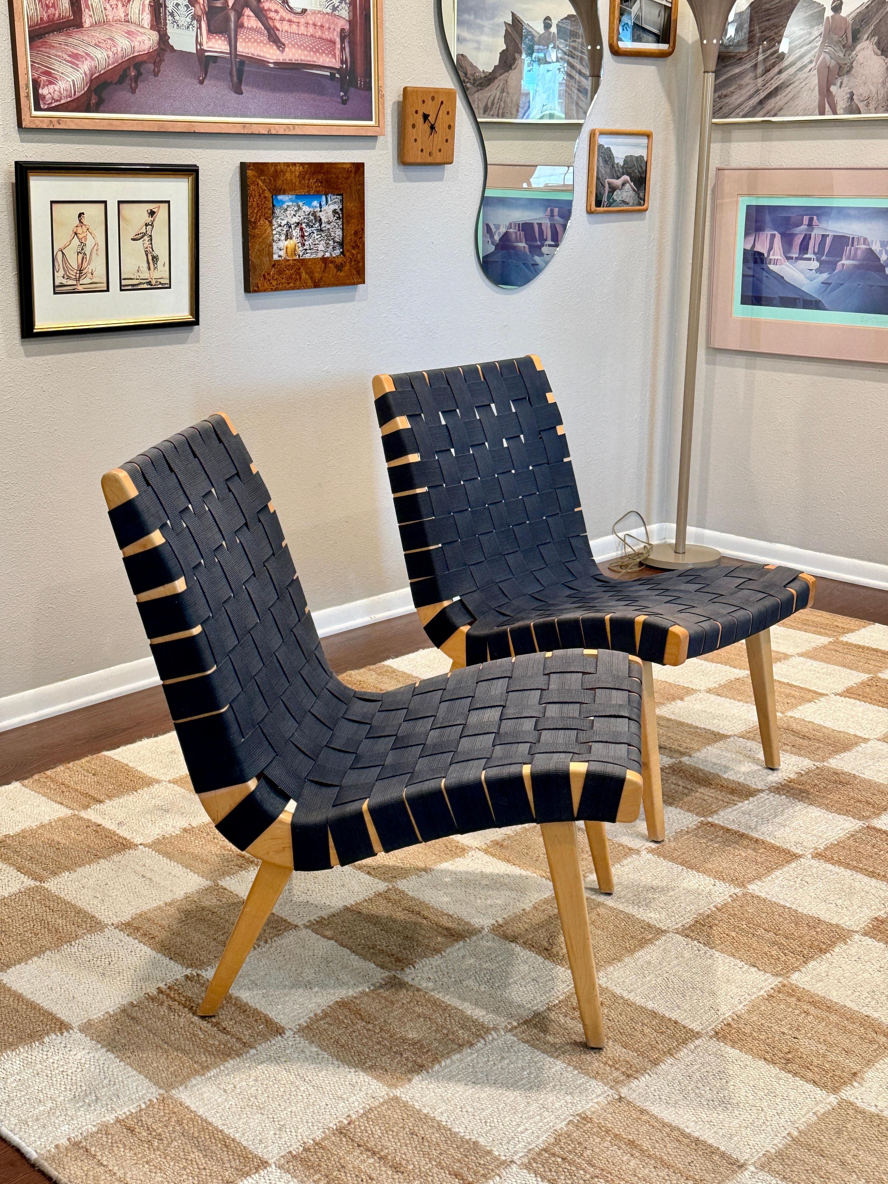 Une paire de chaises longues modèle 654 de Jens Risom, conçues dans les années 1940 pour Knoll en vente 11