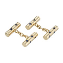 Coppia di gemelli in oro e zaffiro di Van Cleef & Arpels