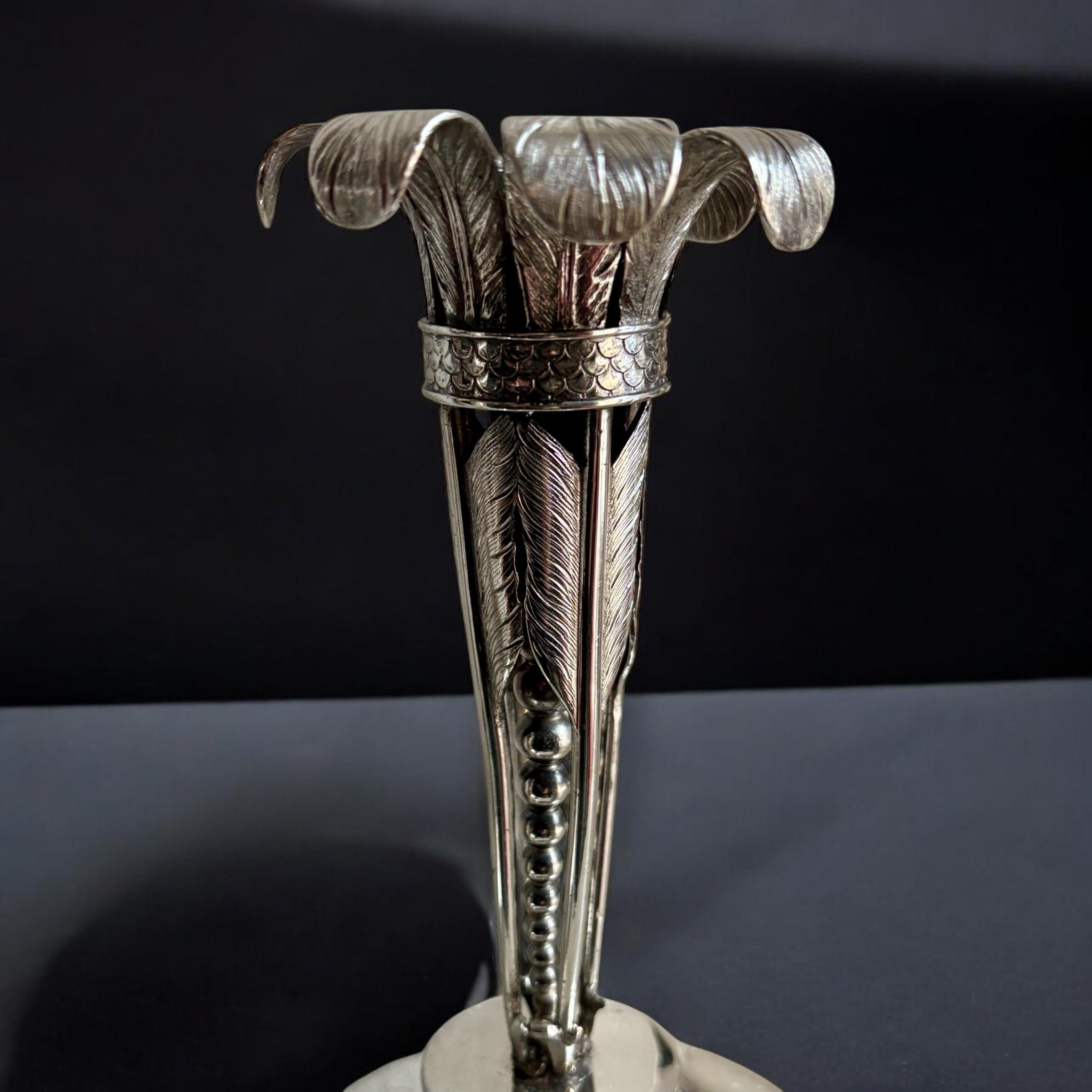A Pair Solid Silver Candelabra 