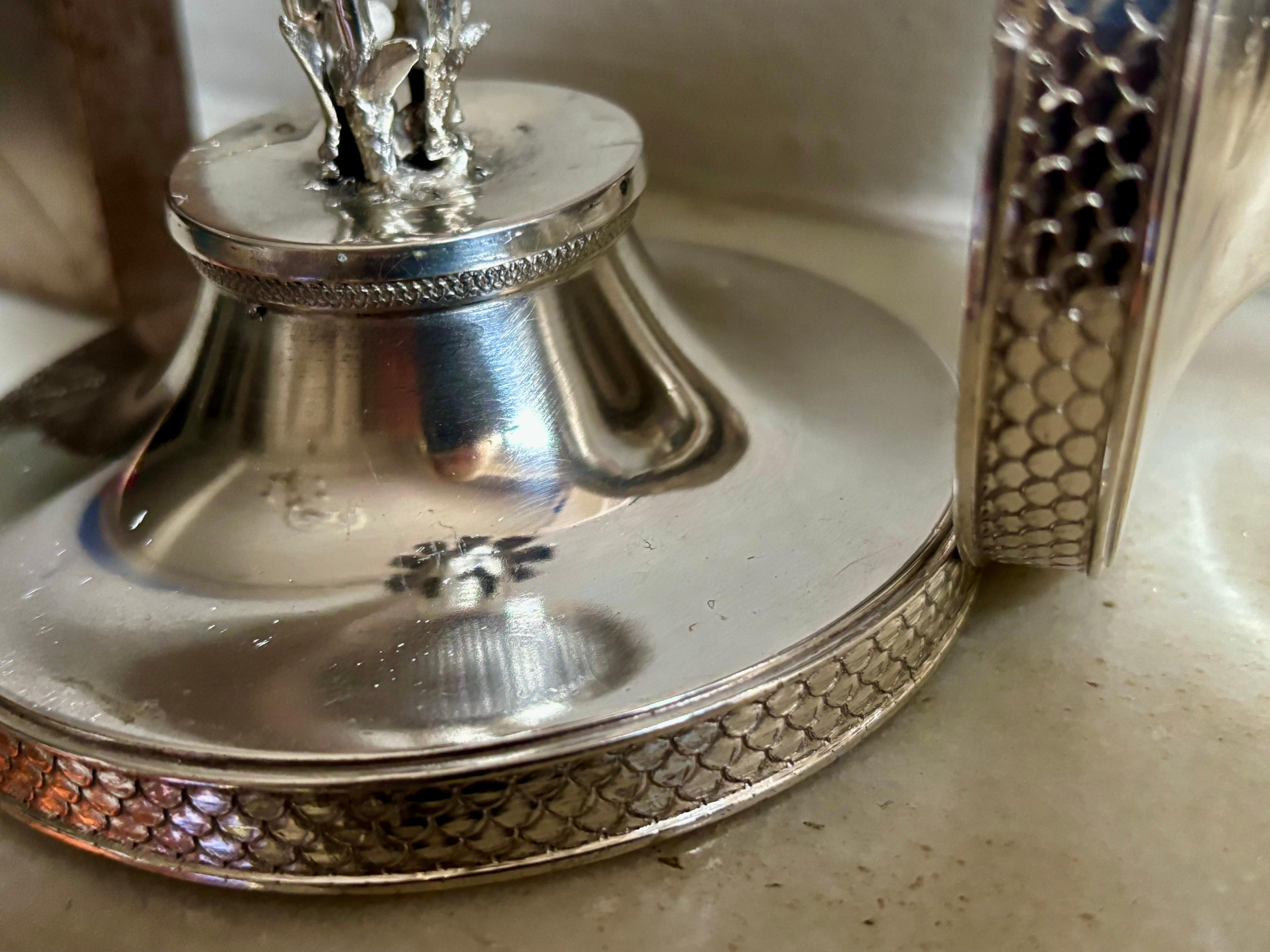 da uomo o donna A Pair Solid Silver Candelabra 