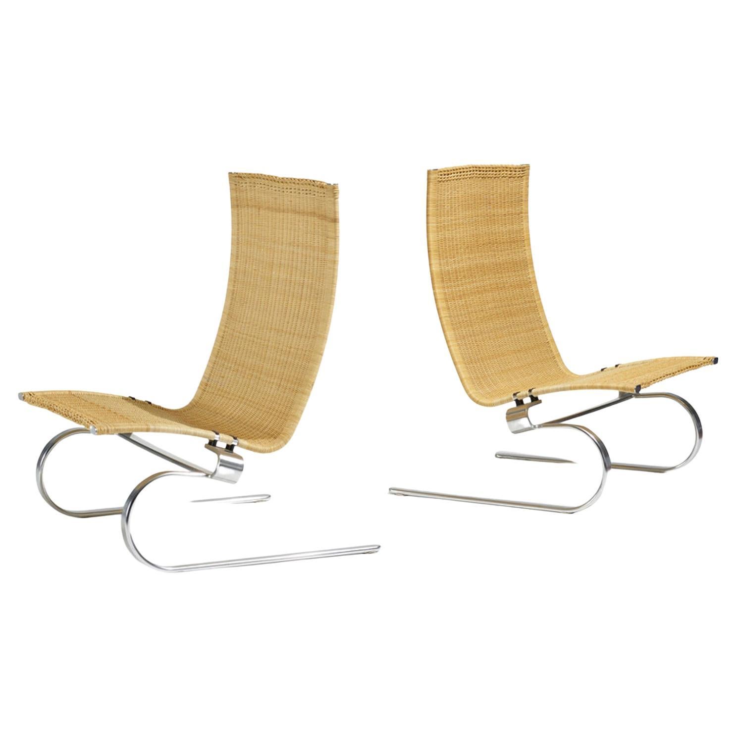 Pair the PK20 is a Laidback and Elegant Easy Chair, Designed by Poul Kjærholm For Sale