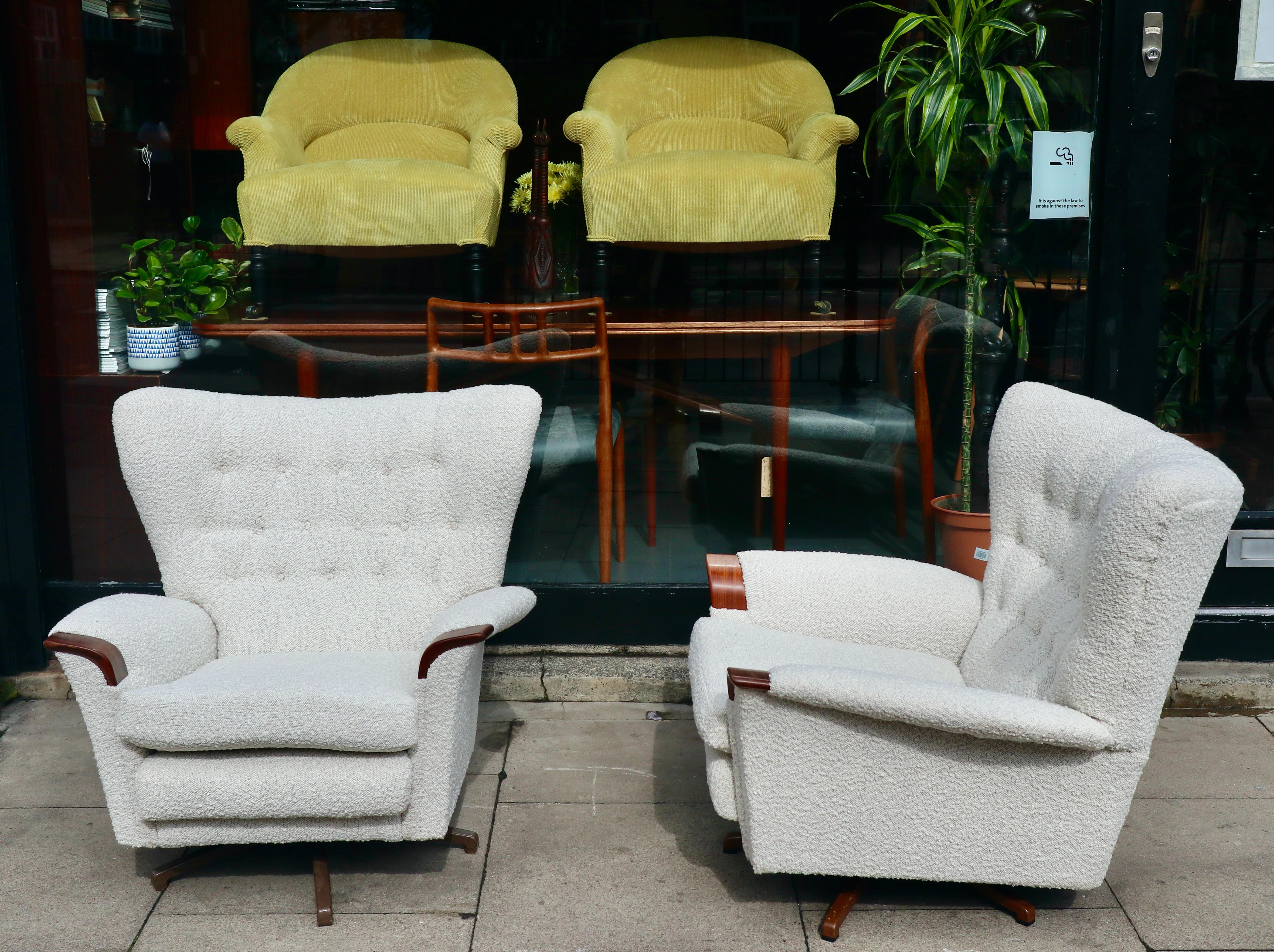 A pair Vintage 1960s G plan swivel armchairs 3