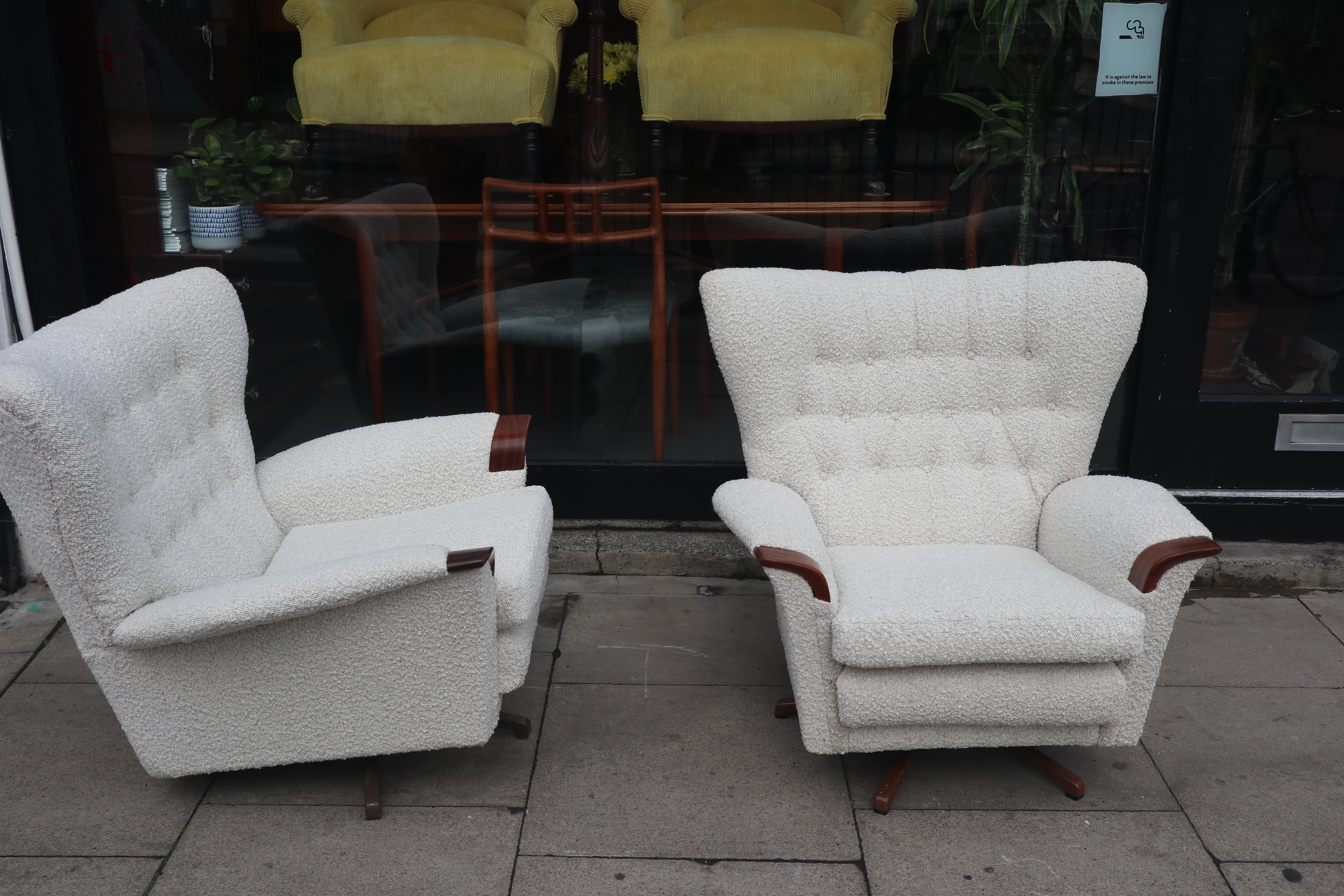 A pair Vintage 1960s G plan swivel armchairs 7