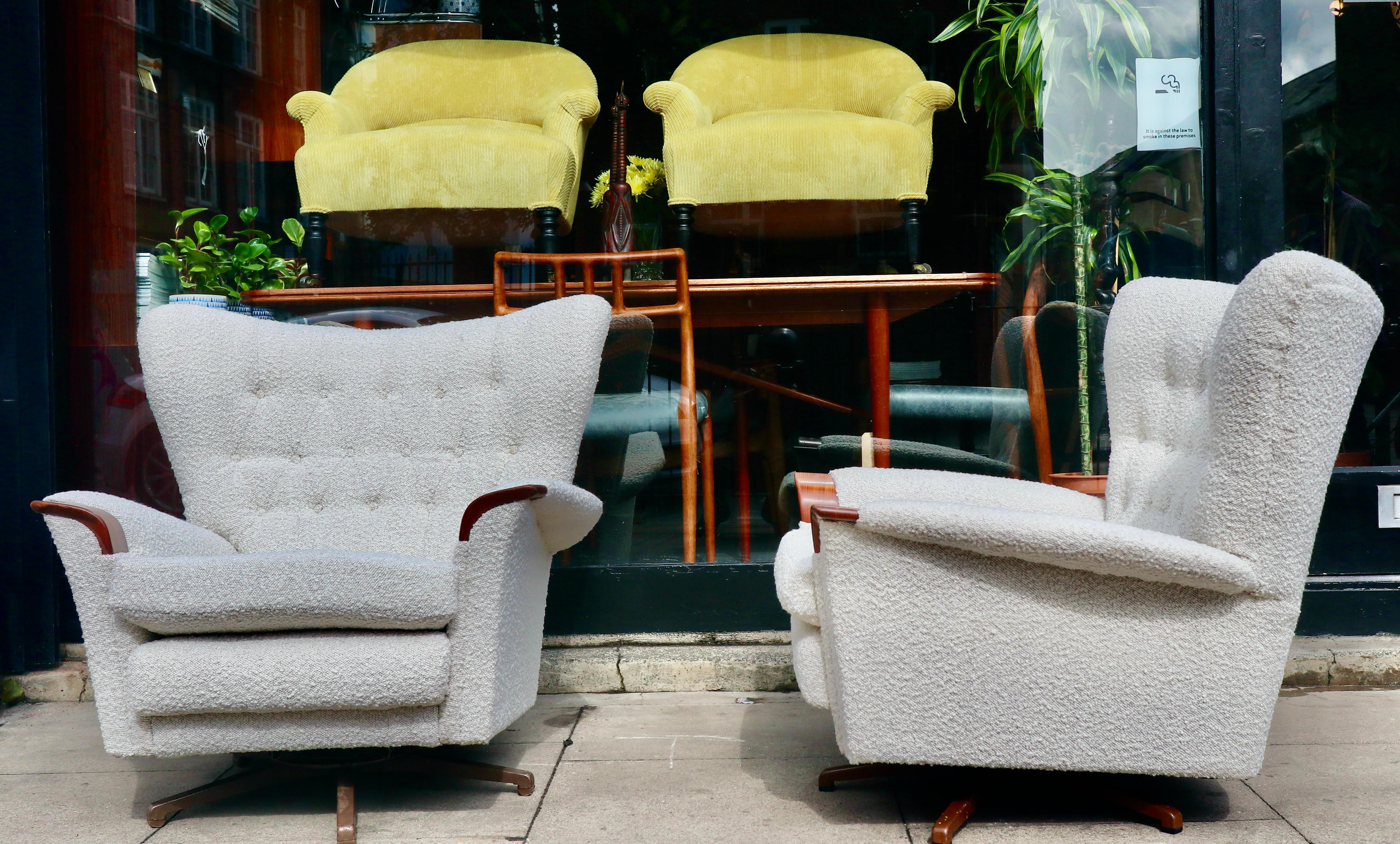 A pair Vintage 1960s G plan swivel armchairs For Sale 2