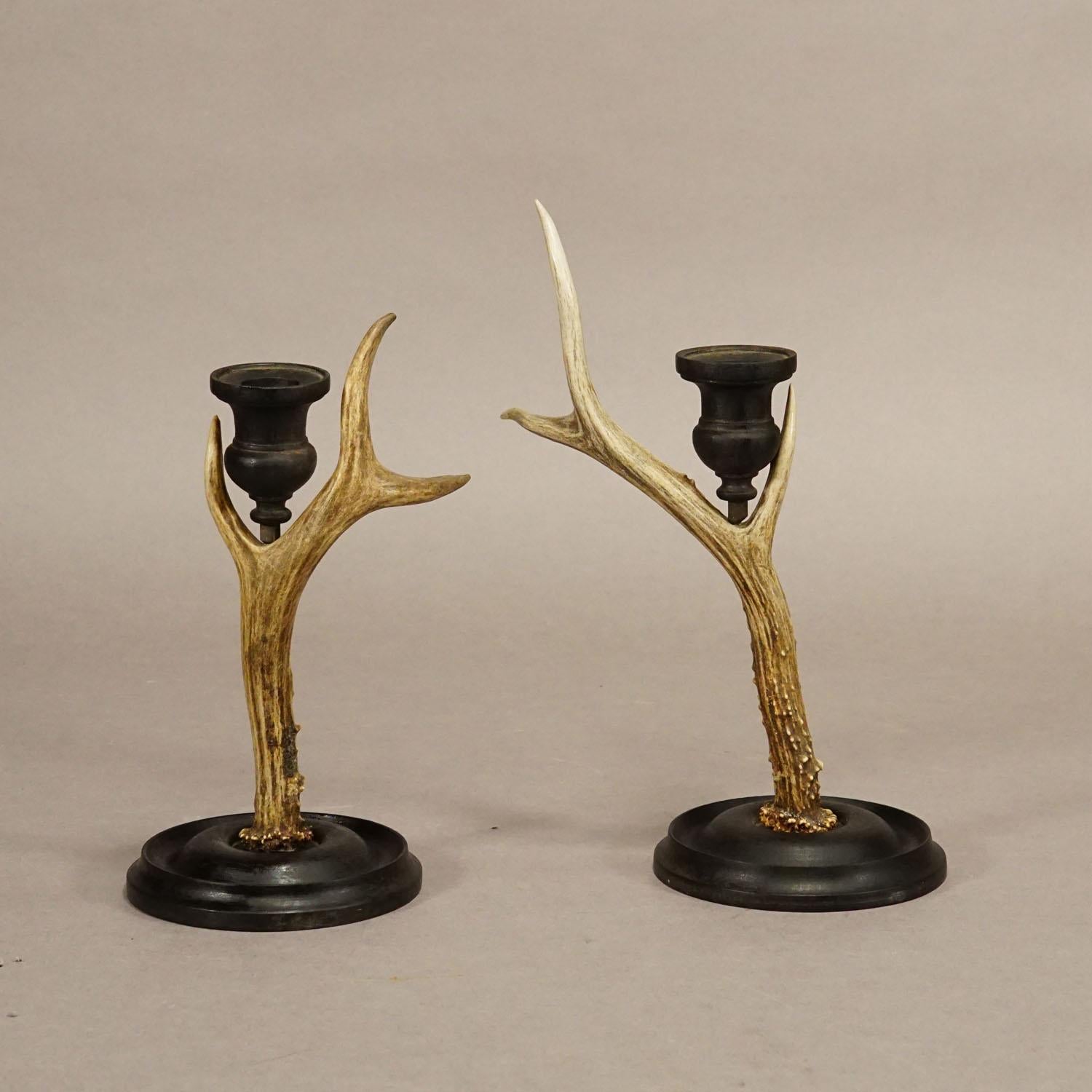 black deer candle holder