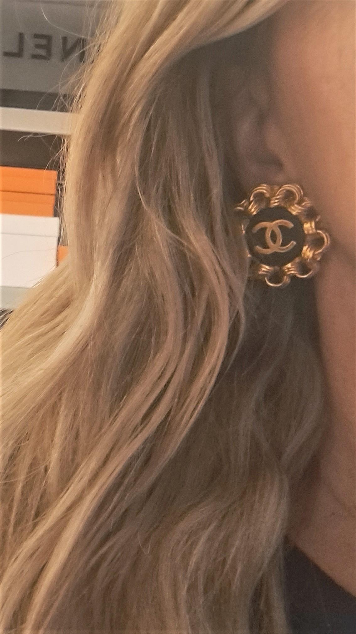 oversized chanel earrings