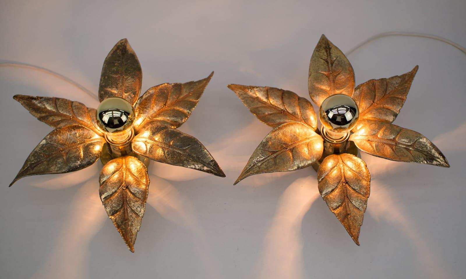 Pair Wall or Ceiling Lamp by Willy Daro for Massive, Belgium, 1960s In Good Condition In Nürnberg, Bayern