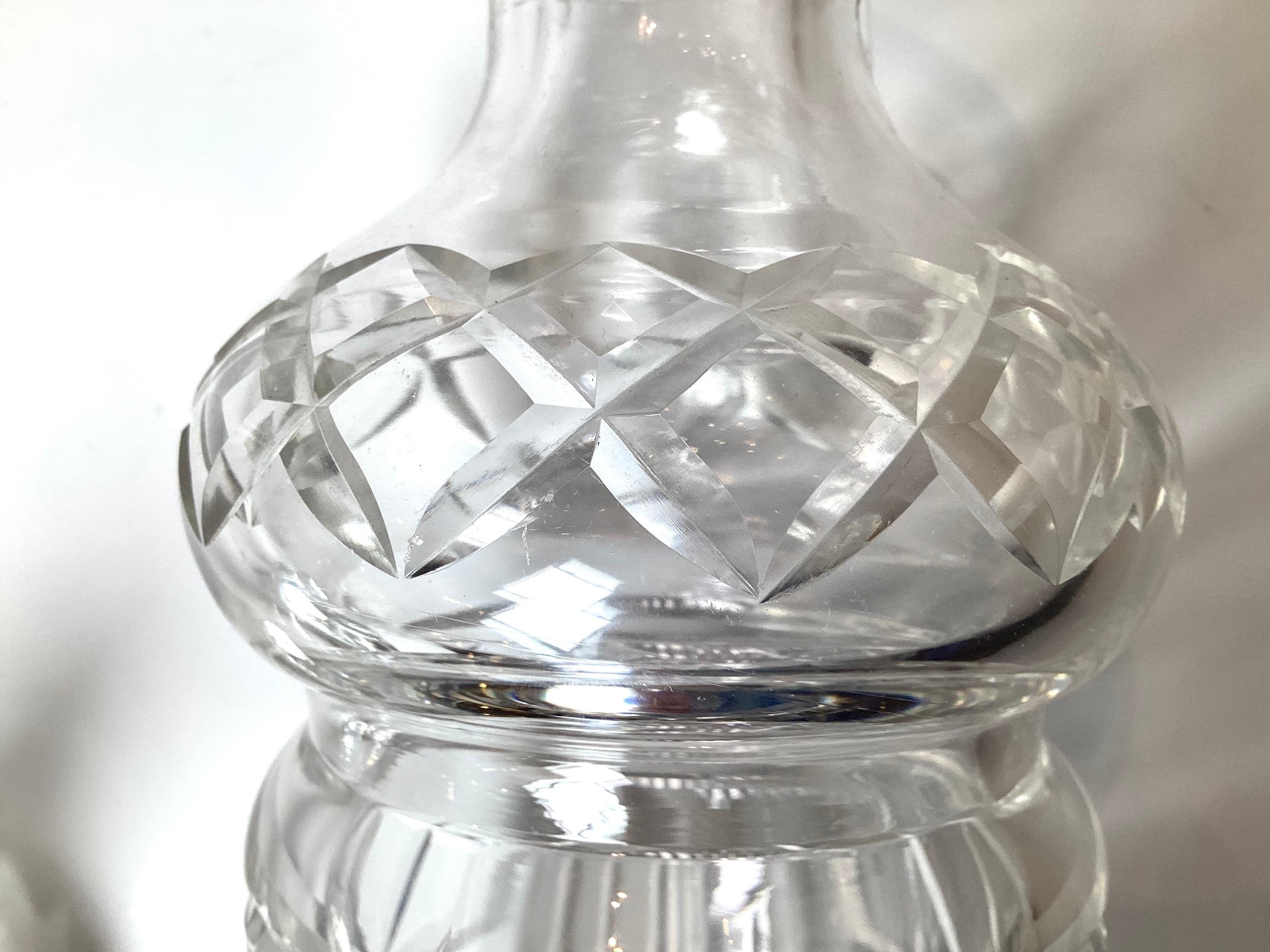 Pait of 19th Century Cut Glass Spirit Decanters For Sale 1