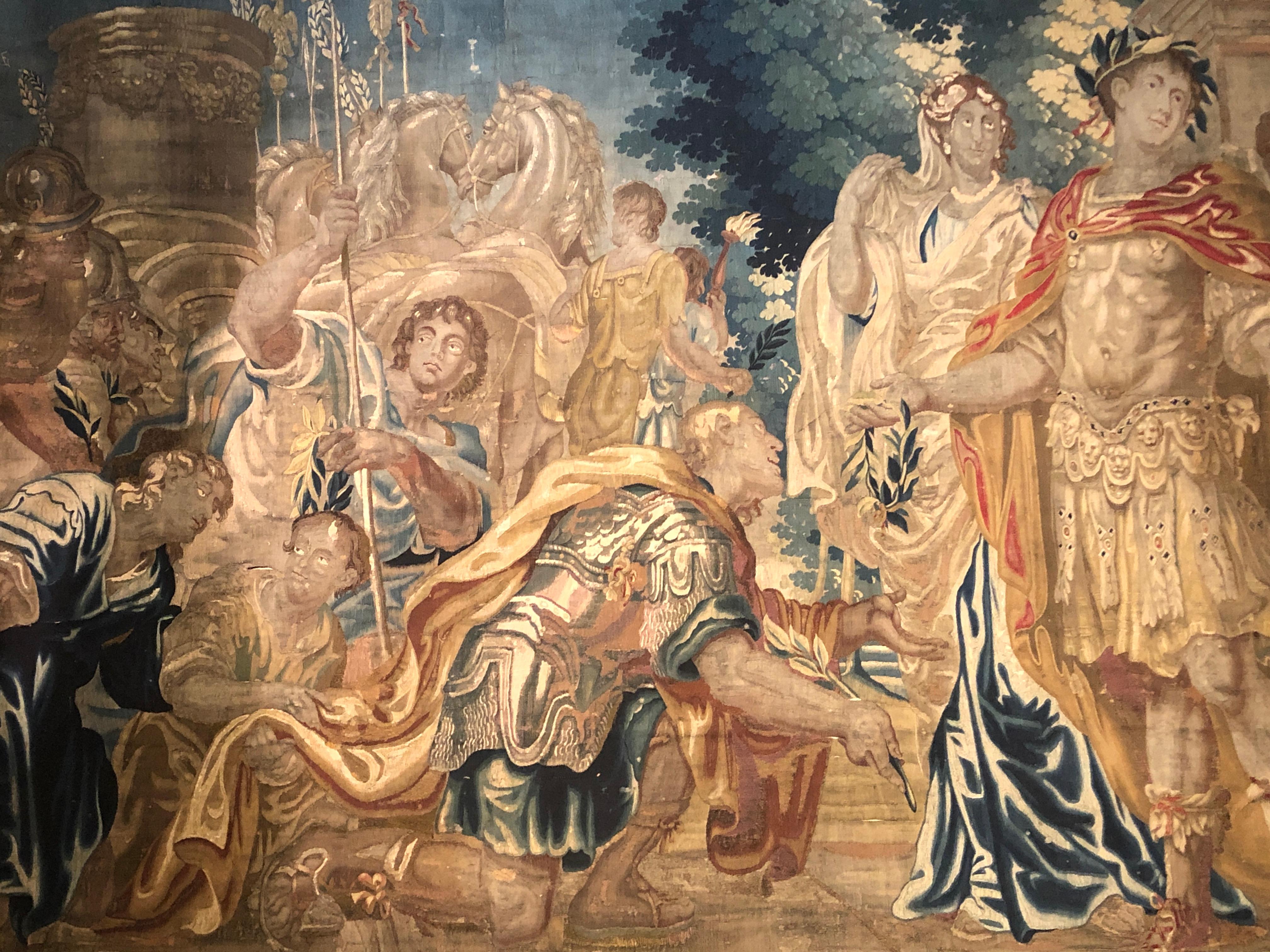Pre-Raphaelite 17th Century Flemish Tapestry Daris at Constantinople