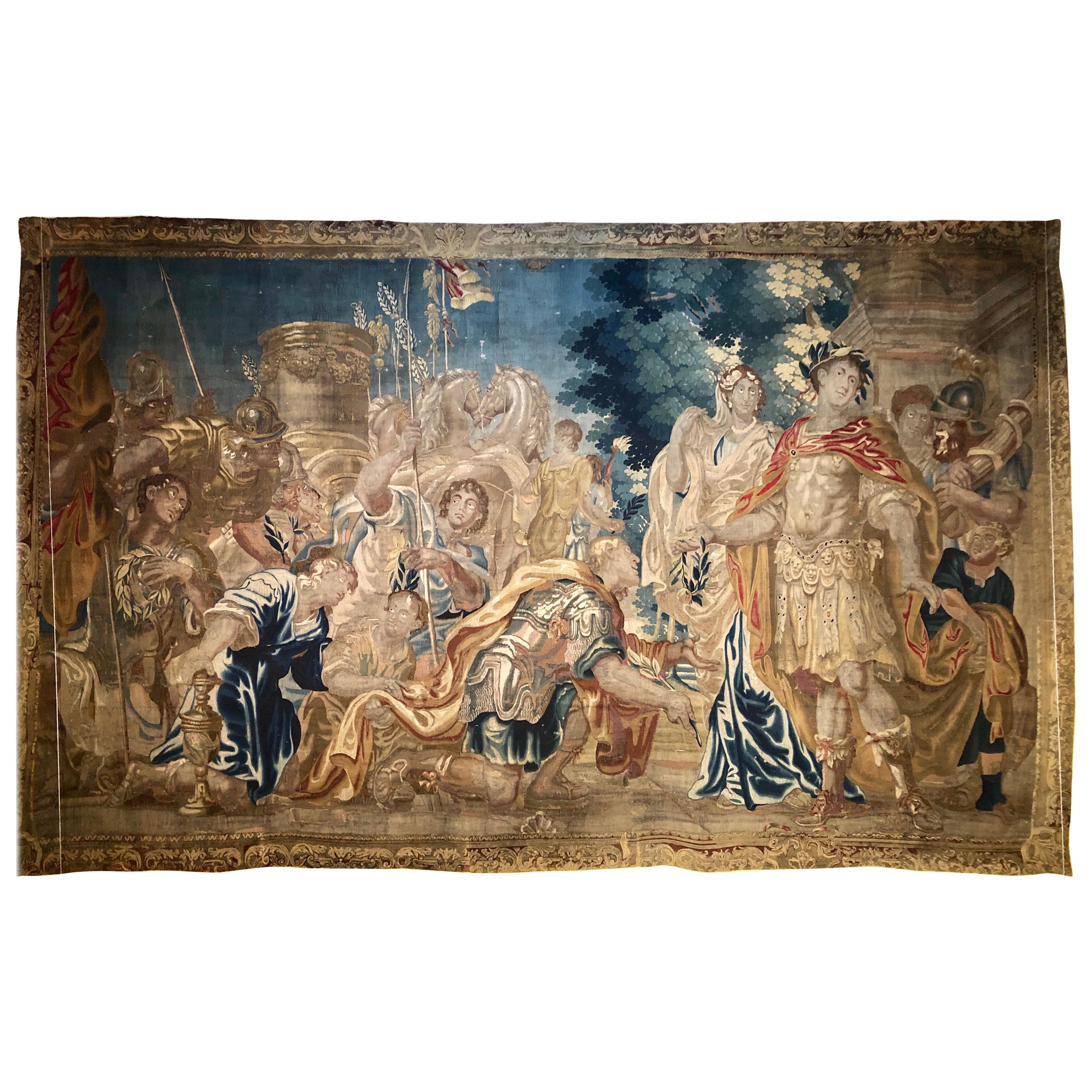 17th Century Flemish Tapestry Daris at Constantinople For Sale