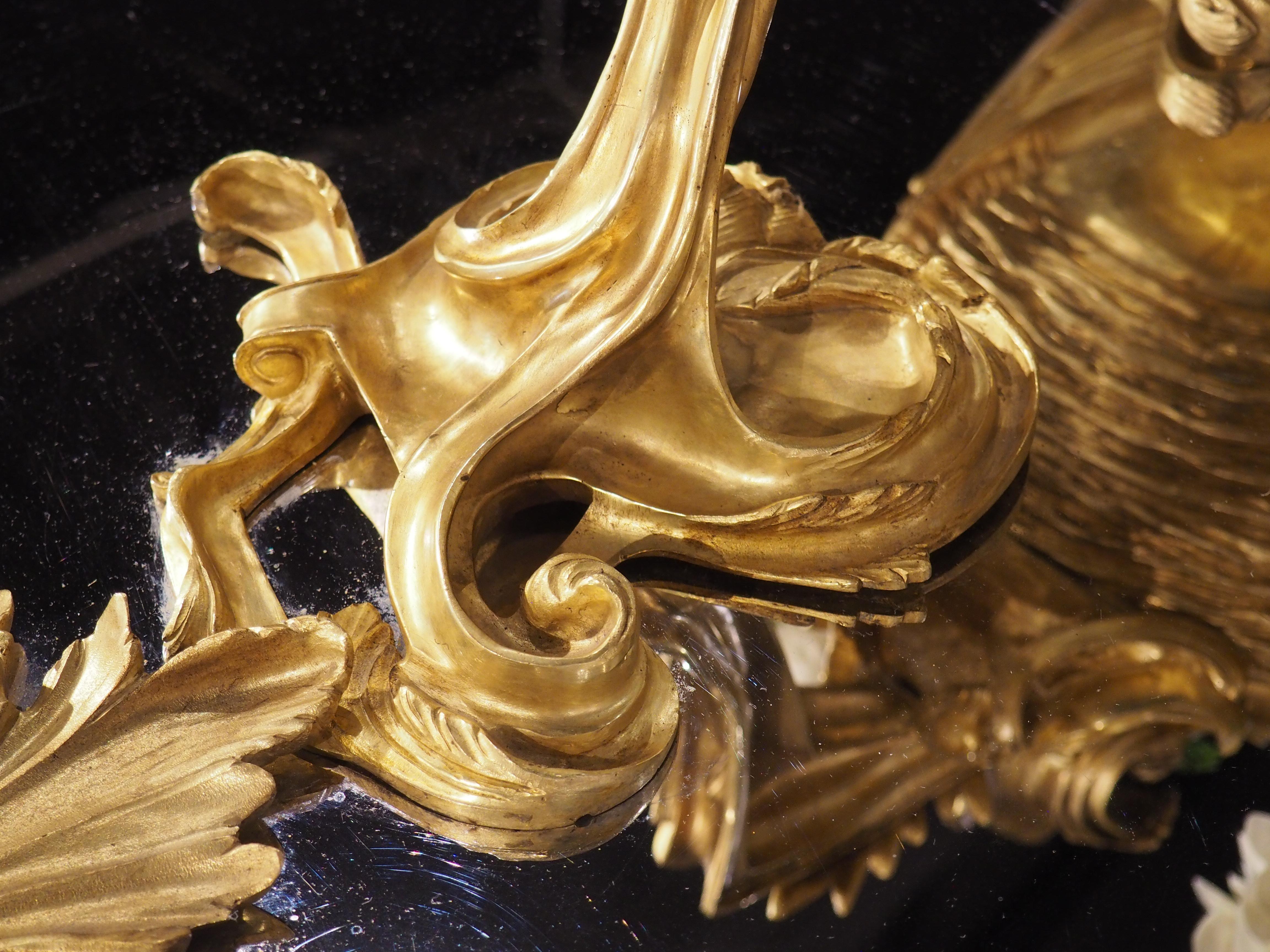 Un somptueux Surtout de table avec jardinière en bronze doré français avec miroir, L-74,5 en vente 1