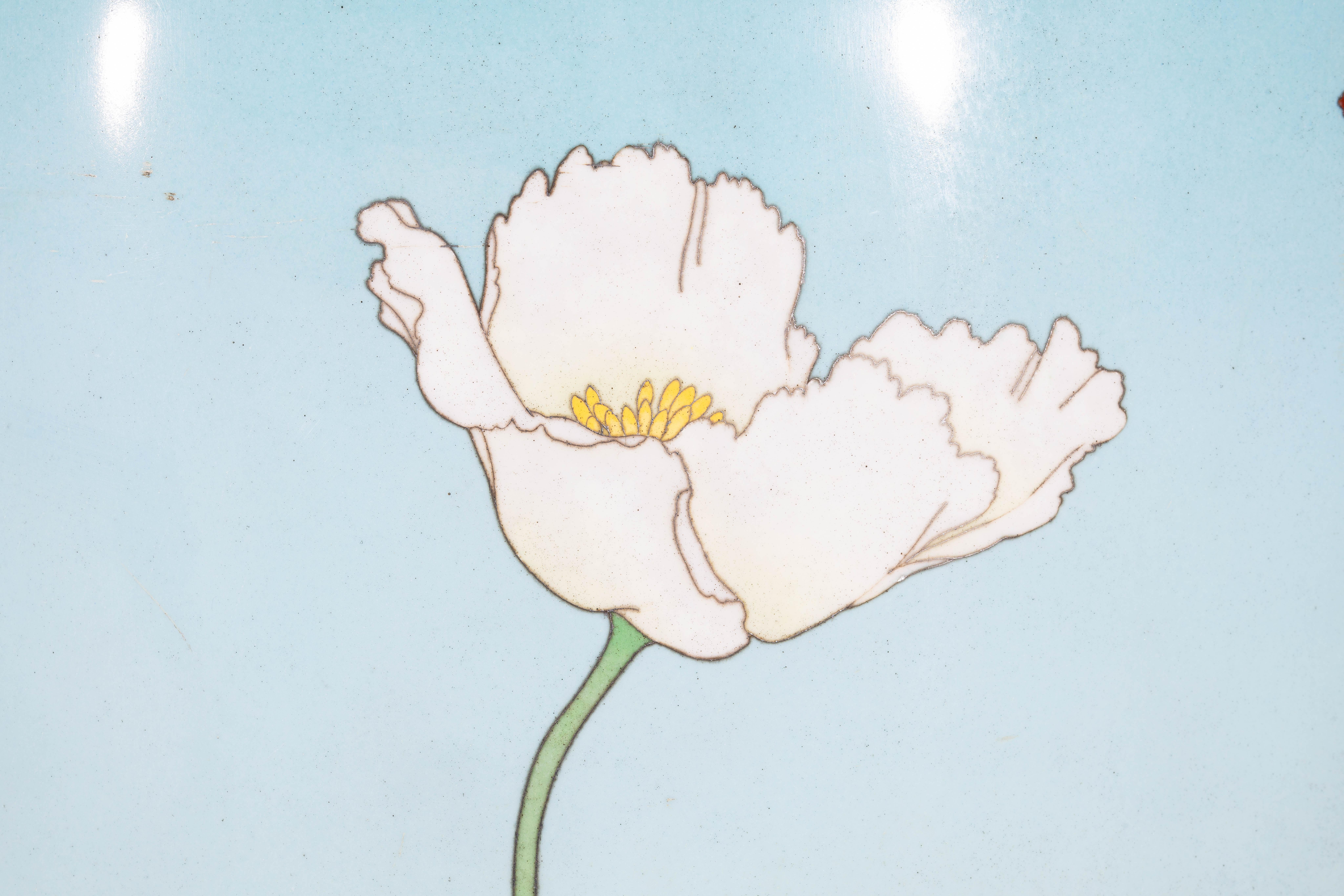 A Palatial Japanese Cloisonne Enamel Powder Blue Vase, Kawade Shibataro 8
