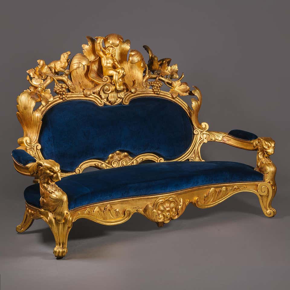 Canape Rococo Rococo Canapes - 9 For Sale at 1stDibs | flared arm, divan rococo ...