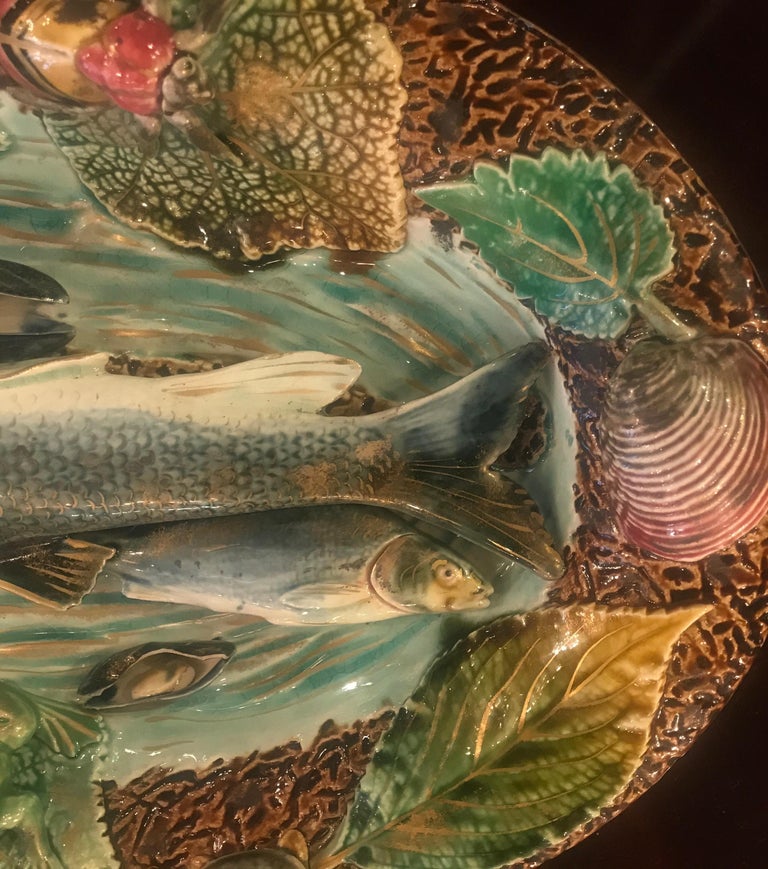Palissy Ware Fish platter For Sale at 1stdibs