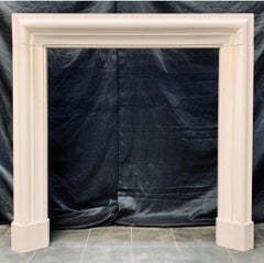 Palladian Manner Carved Limestone Fireplace Surround