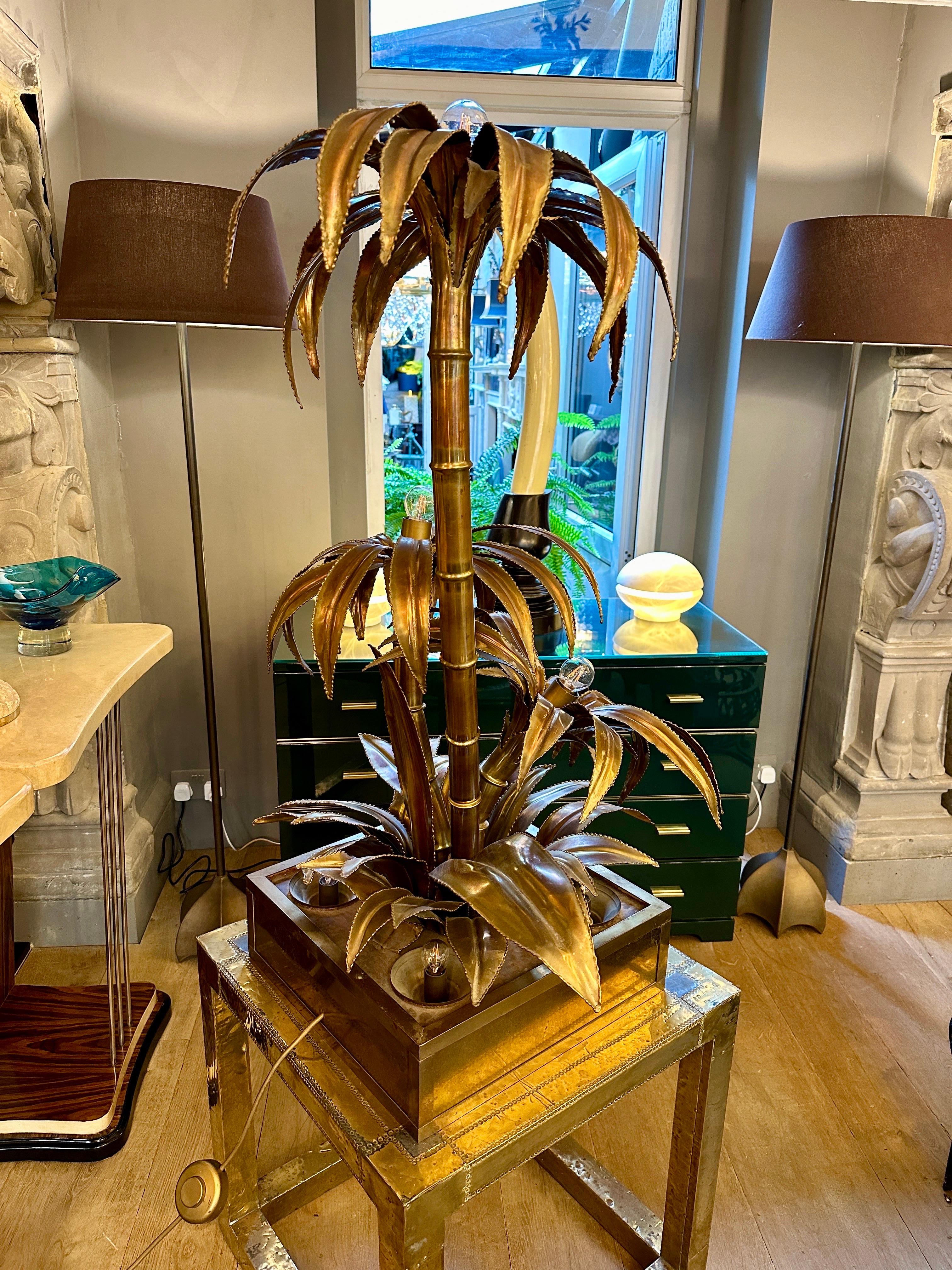 French A Palm Tree Floor lamp By Maison Jansen For Sale