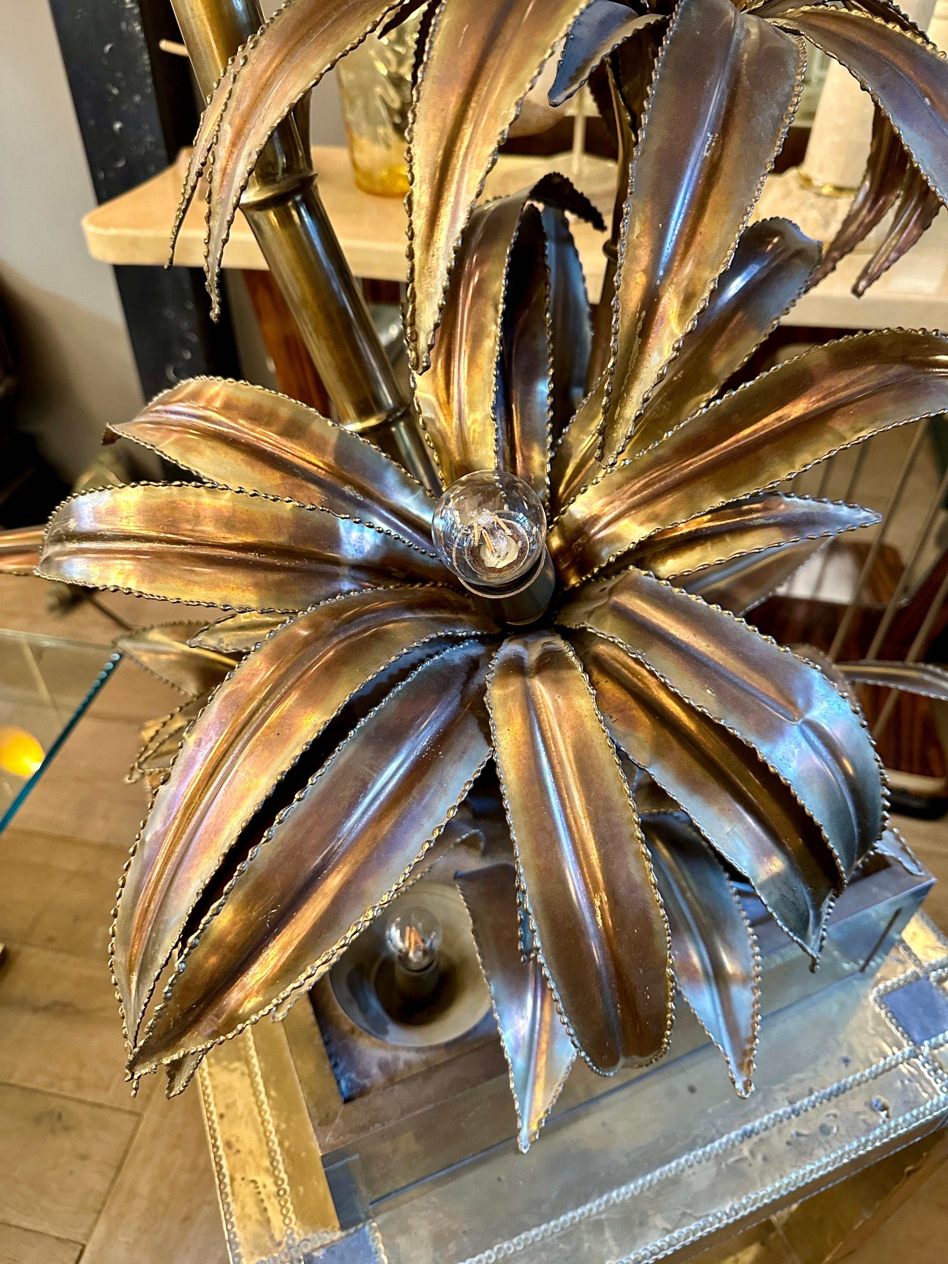 A Palm Tree Floor lamp By Maison Jansen In Good Condition For Sale In London, GB