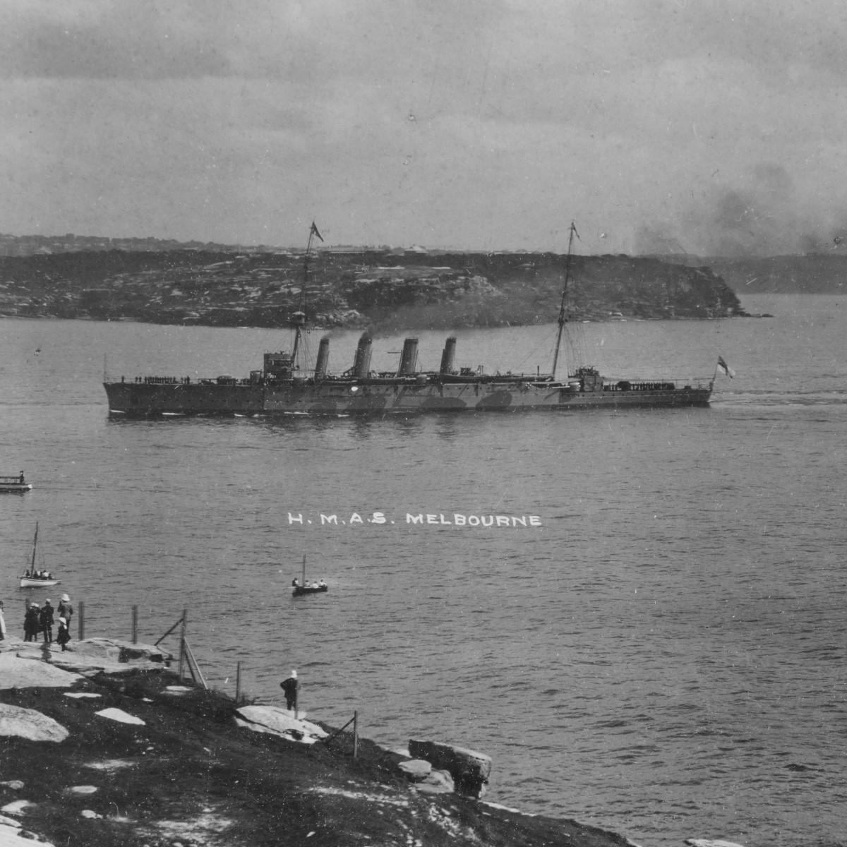 Early 20th Century Panoramic Photograph of the Arrival of the Australian Fleet in Sydney, 1913