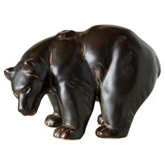 A Papa Bear Figurine by Knud Kyhn for Royal Copenhagen