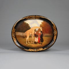 Papier-Mâché Tray Depicting 'The Nubian Giraffe'